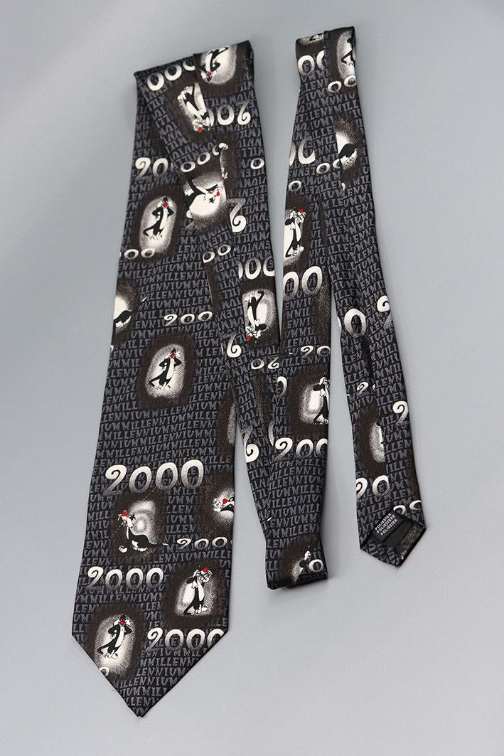 Warner Bros Looney Tunes Sylvester Millennium Tie – 1999 Warner Bros Size ONE SIZE - 6 Thumbnail