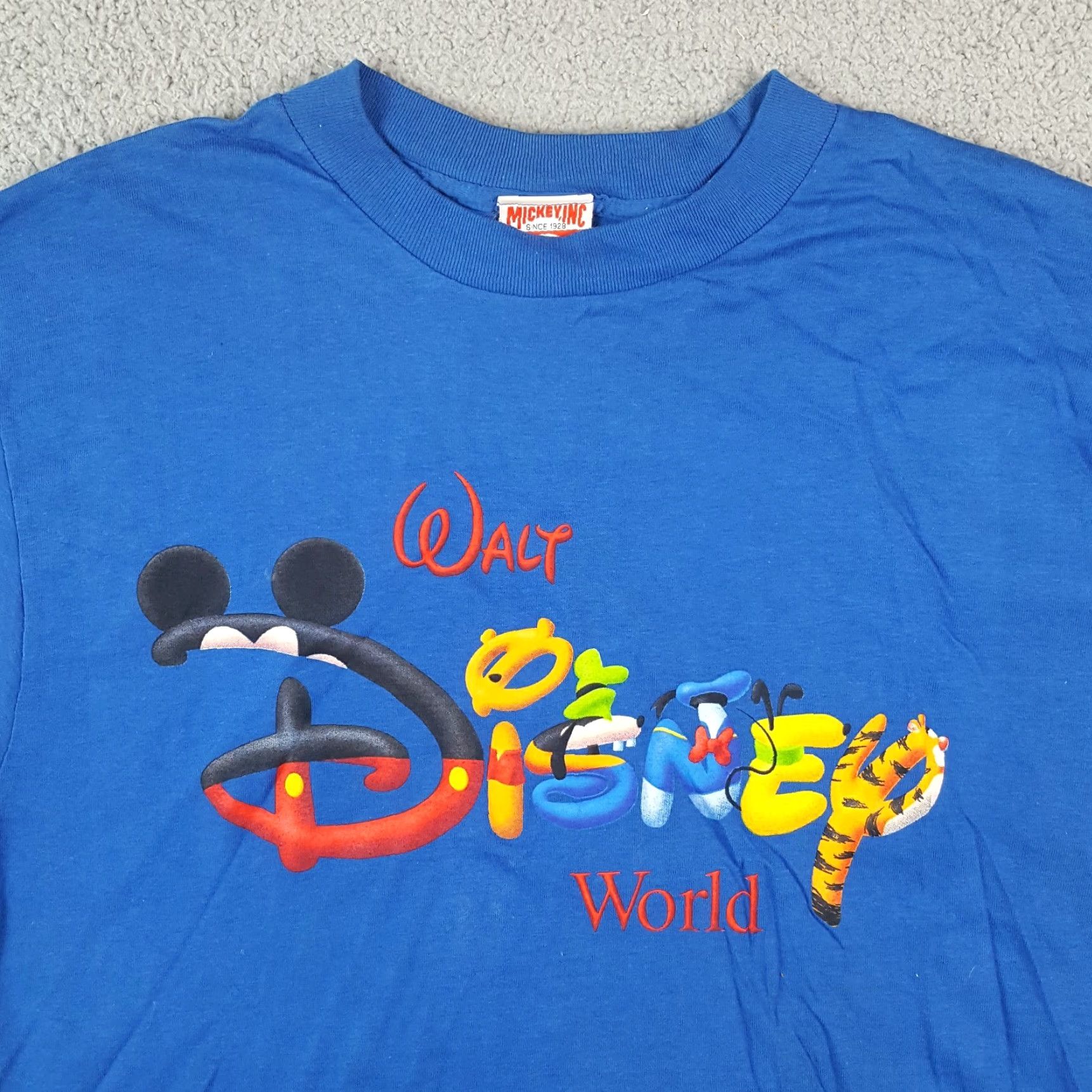 Disney Vintage Disney Mickey Mouse T-Shirt Men Large Blue 90s Retro Theme Park Cartoon Size US L / EU 52-54 / 3 - 2 Thumbnail