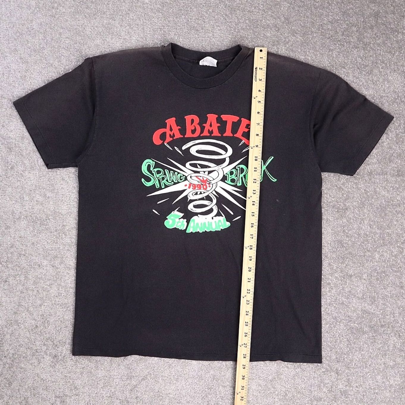 Vintage VINTAGE 90s Abate Spring Break XL Black Short Sleeve T-Shirt Mens Size US XL / EU 56 / 4 - 3 Thumbnail