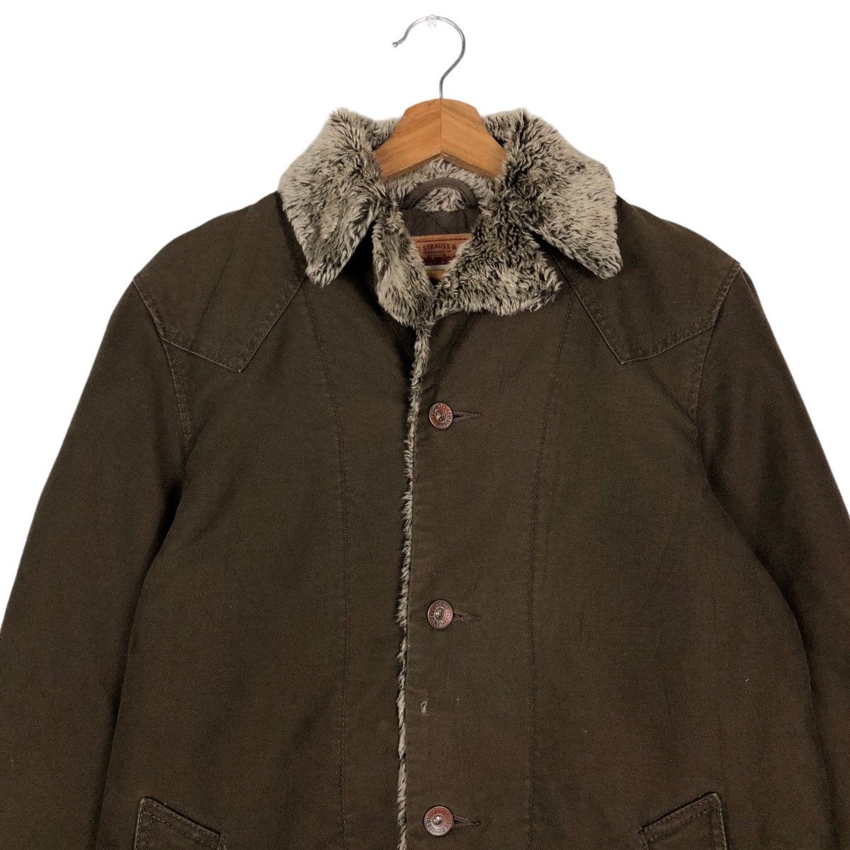 Japanese Brand 🔥Vintage Levi’s Biker Jacket Mink Fur Collar USA Size US M / EU 48-50 / 2 - 3 Thumbnail