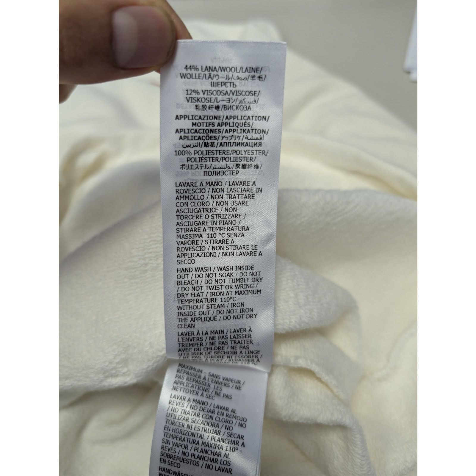 Gucci o1rshd1 Light Felted Cotton Jersey Hoodie Sweatshirt Ivory Size US XL / EU 56 / 4 - 18 Thumbnail