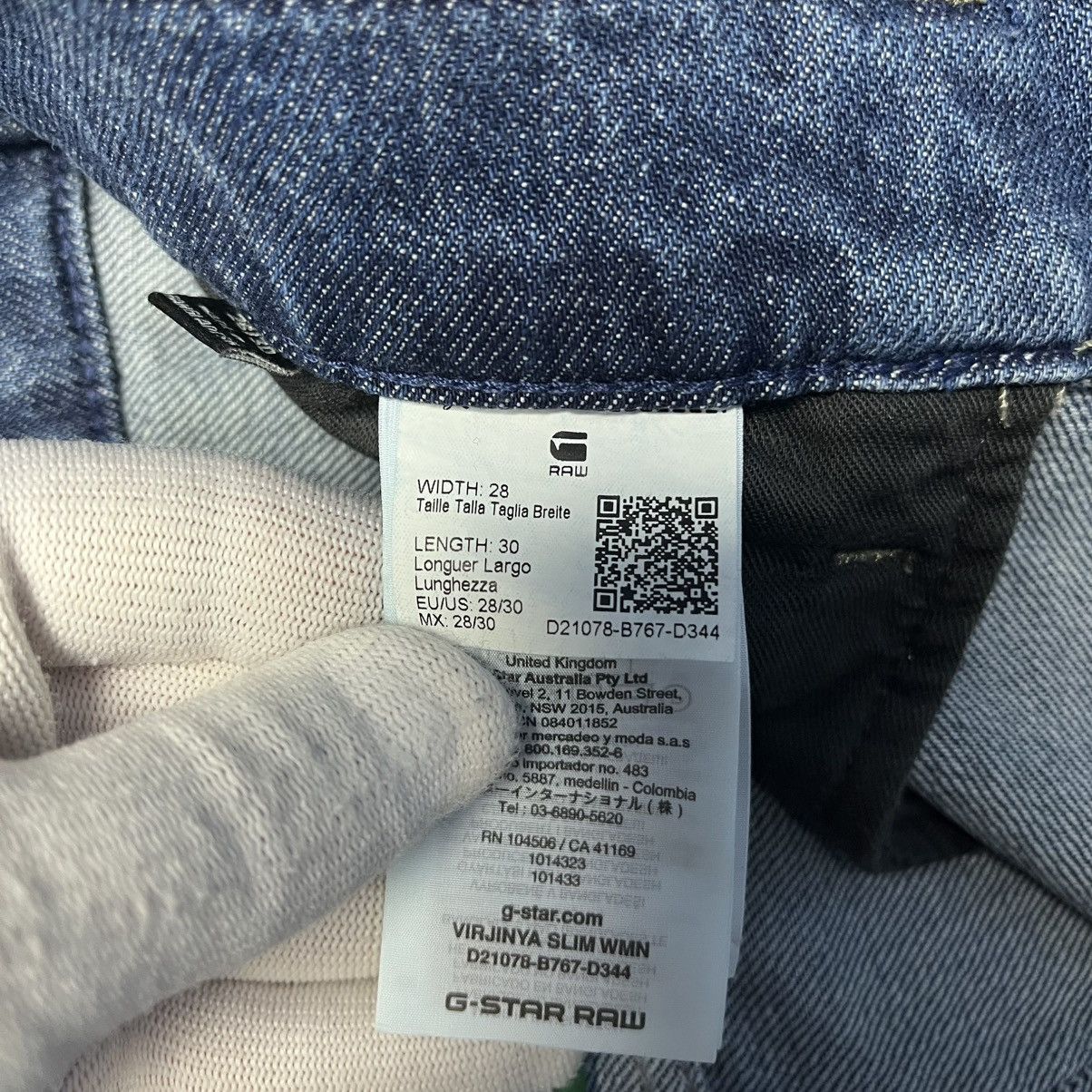 G-Star Vintage G-Star Raw Virjinya Slim Denim Blue Jeans Streetwear Size 28" / US 6 / IT 42 - 11 Thumbnail