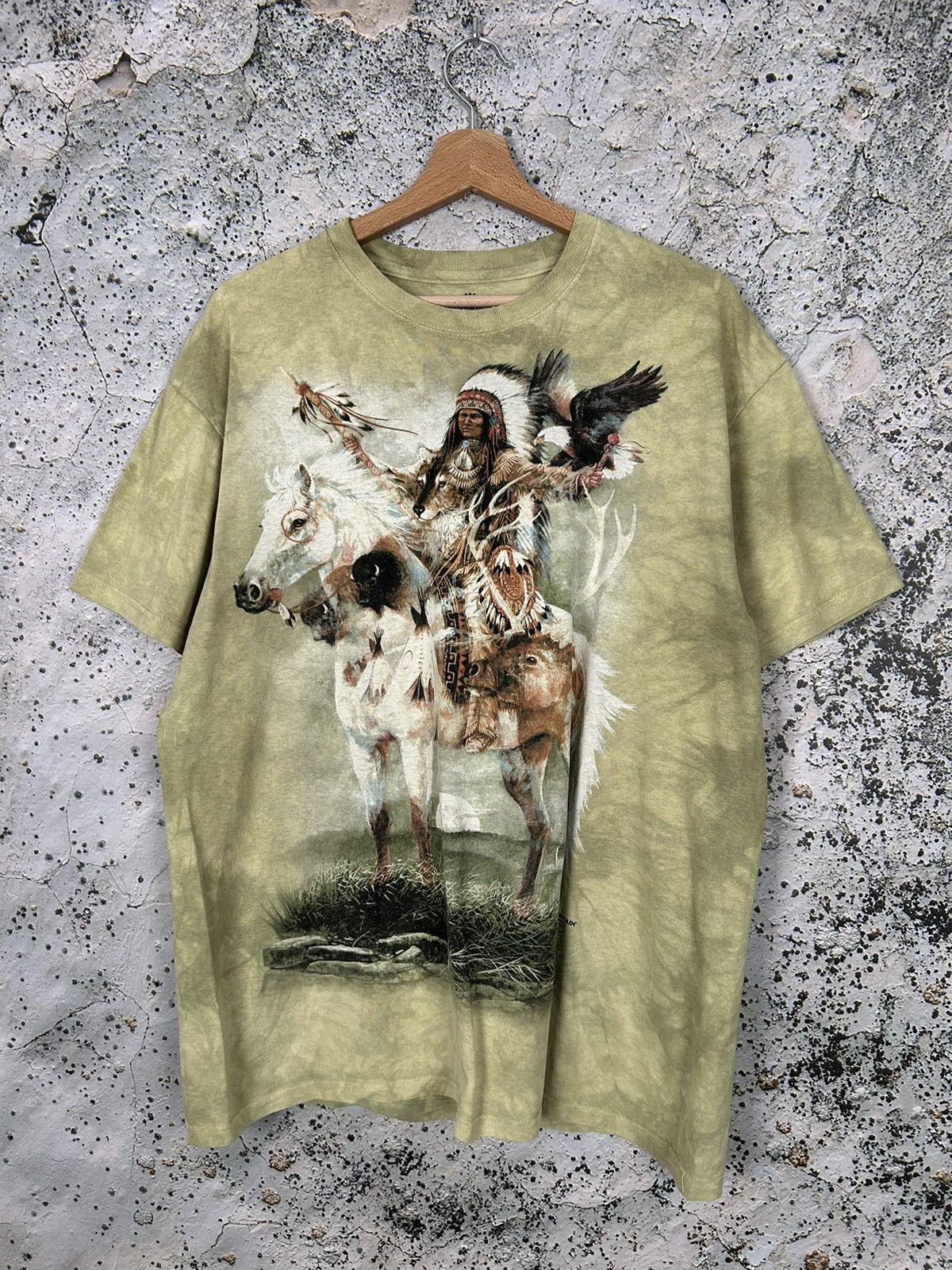 The Mountain Vintage The Mountain Indian Tie Dye Graphic Tee Animal Y2K Size US L / EU 52-54 / 3 - 1 Thumbnail