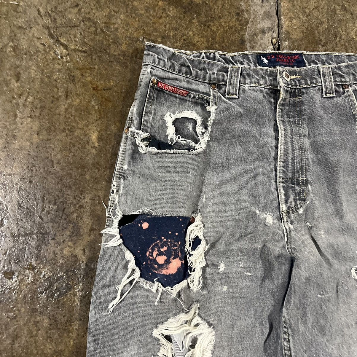 JNCO × Southpole × Vintage Crazy Vintage Y2K Thrashed Carpenter Jeans Skater Wide Leg Size US 34 / EU 50 - 8 Thumbnail