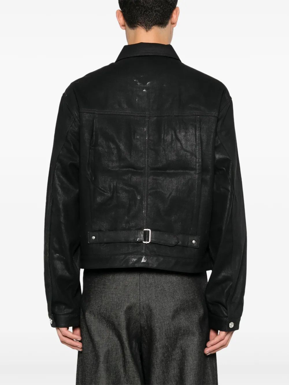 Givenchy o1w1db10525 Pleated And Snapped Denim Jacket in Black Size US M / EU 48-50 / 2 - 4 Thumbnail