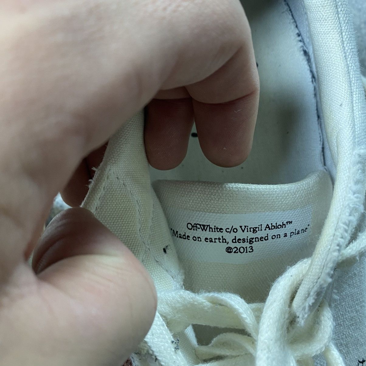 Off-White Off-White Sneakers Vulcanized Black White Canvas Size US 10 / EU 43 - 11 Thumbnail