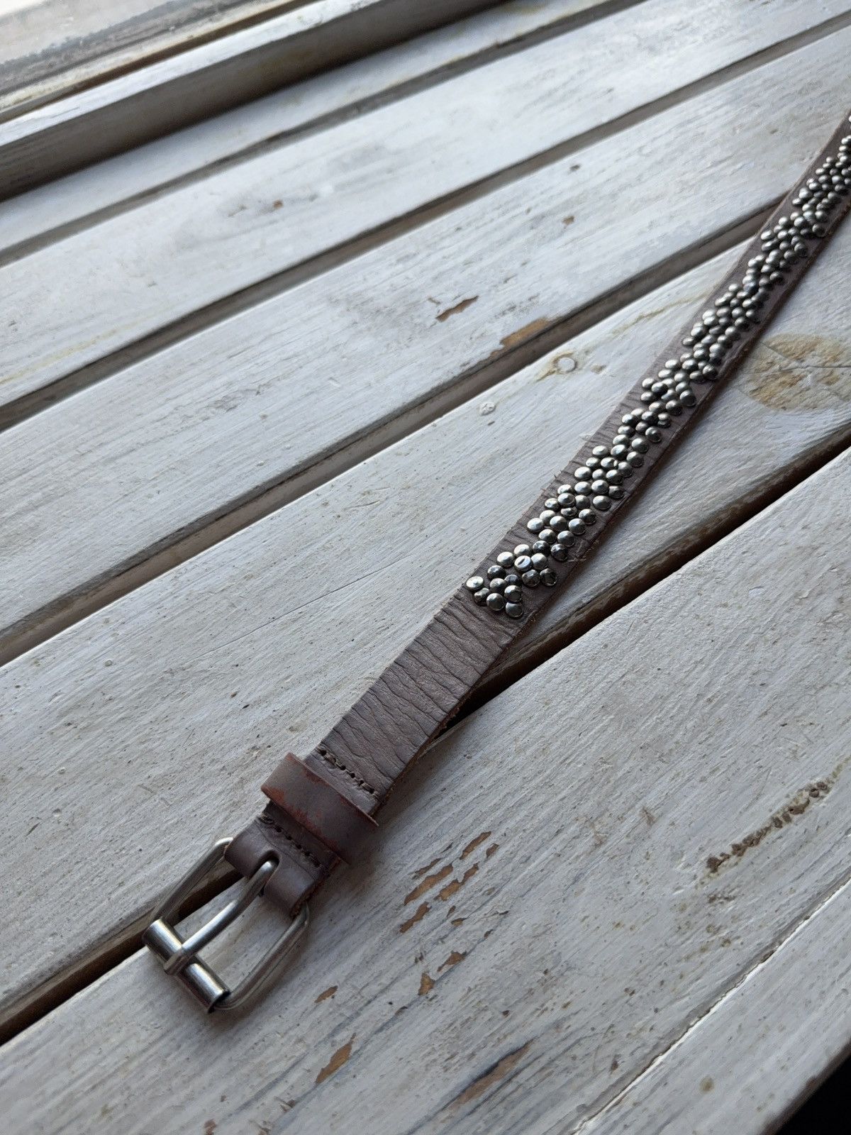Vintage Vintage Japanese Leather Punk Emo Rock Goth Y2K Drill belt Size ONE SIZE - 4 Thumbnail