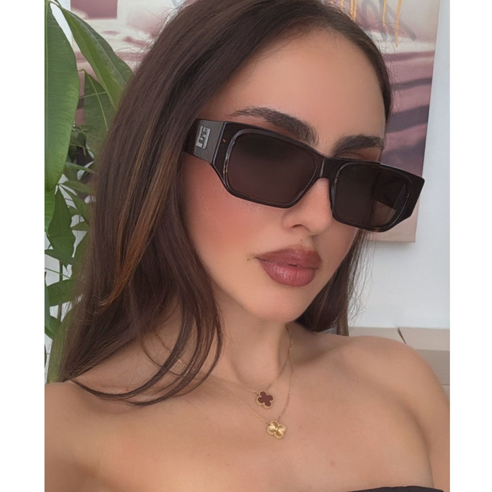 Fendi NEW Fendi FE40144I Brown Unisex Sunglasses Size ONE SIZE - 3 Thumbnail
