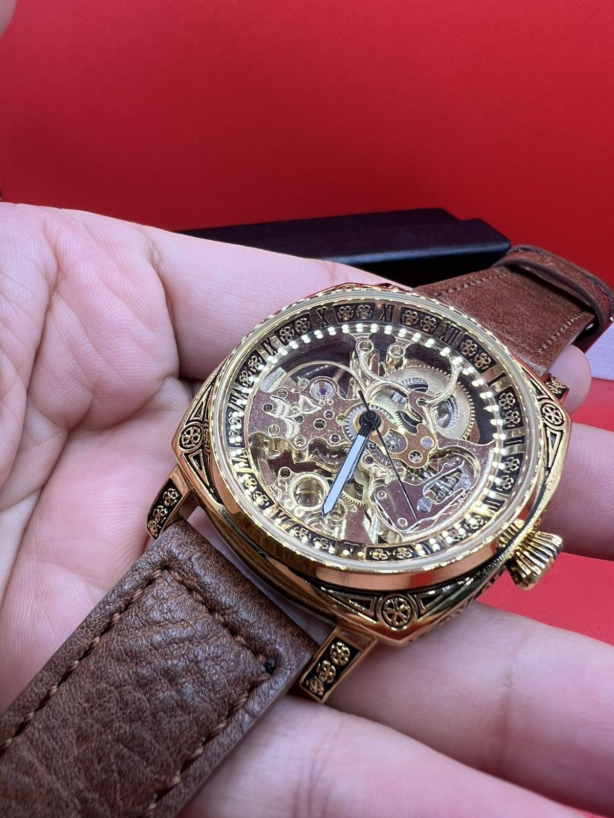 Other LONGLUX mechanical Men's Watch Retro Style Skeleton Size ONE SIZE - 4 Thumbnail