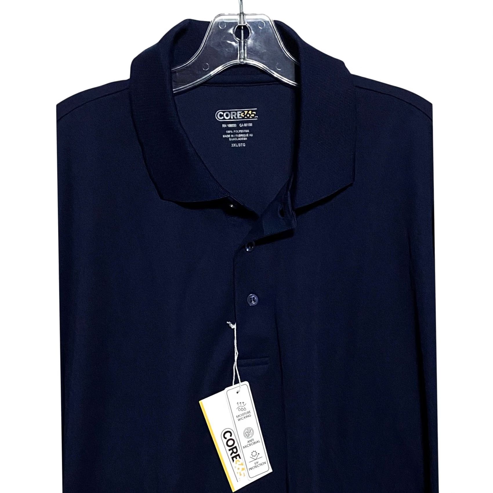 Vintage Core365 Polo Shirt - Blue Mens 3XL - Business Athleisure | New NWT Size US XXL / EU 58 / 5 - 2 Thumbnail