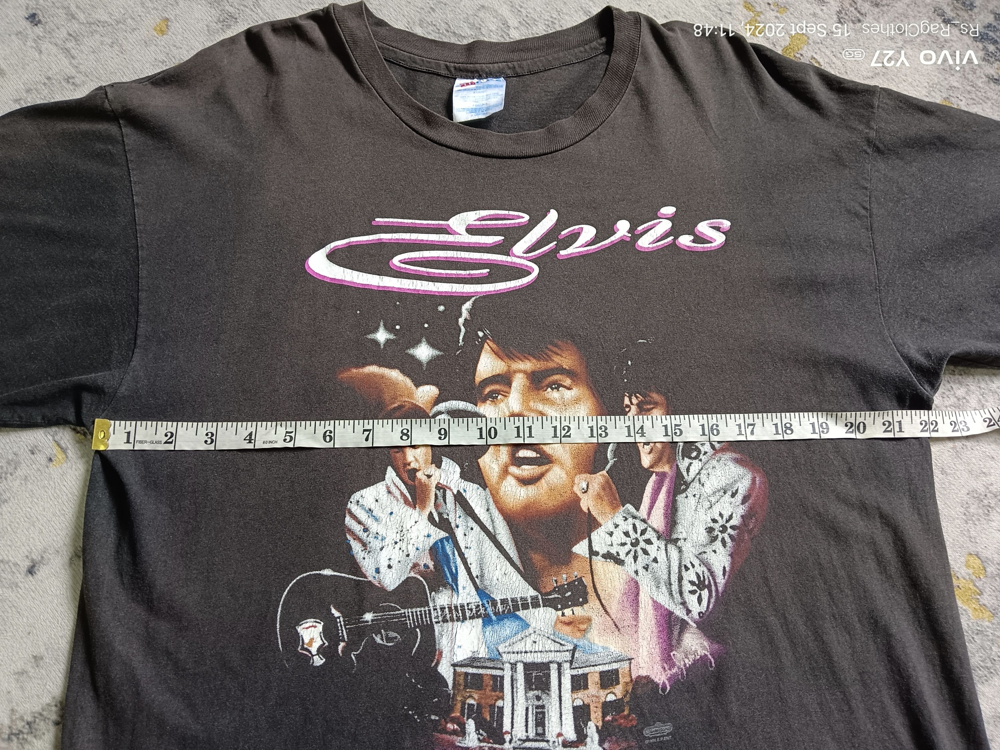 Band Tees × Vintage VINTAGE ELVIS PRESLEY TEE Size US XL / EU 56 / 4 - 7 Thumbnail