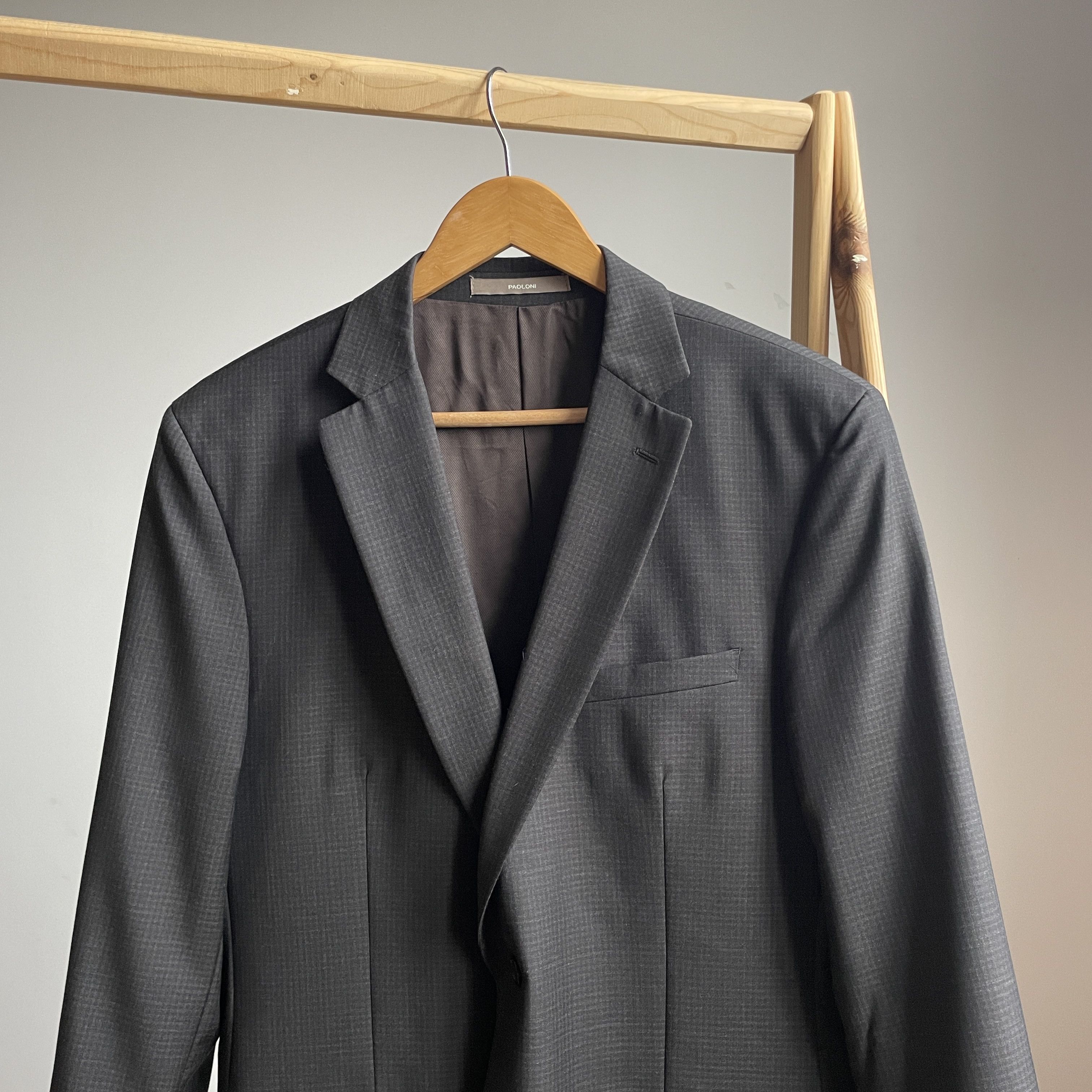Paoloni Paoloni Checkered Wool Suit Size EUR 54 Size 44R - 5 Thumbnail