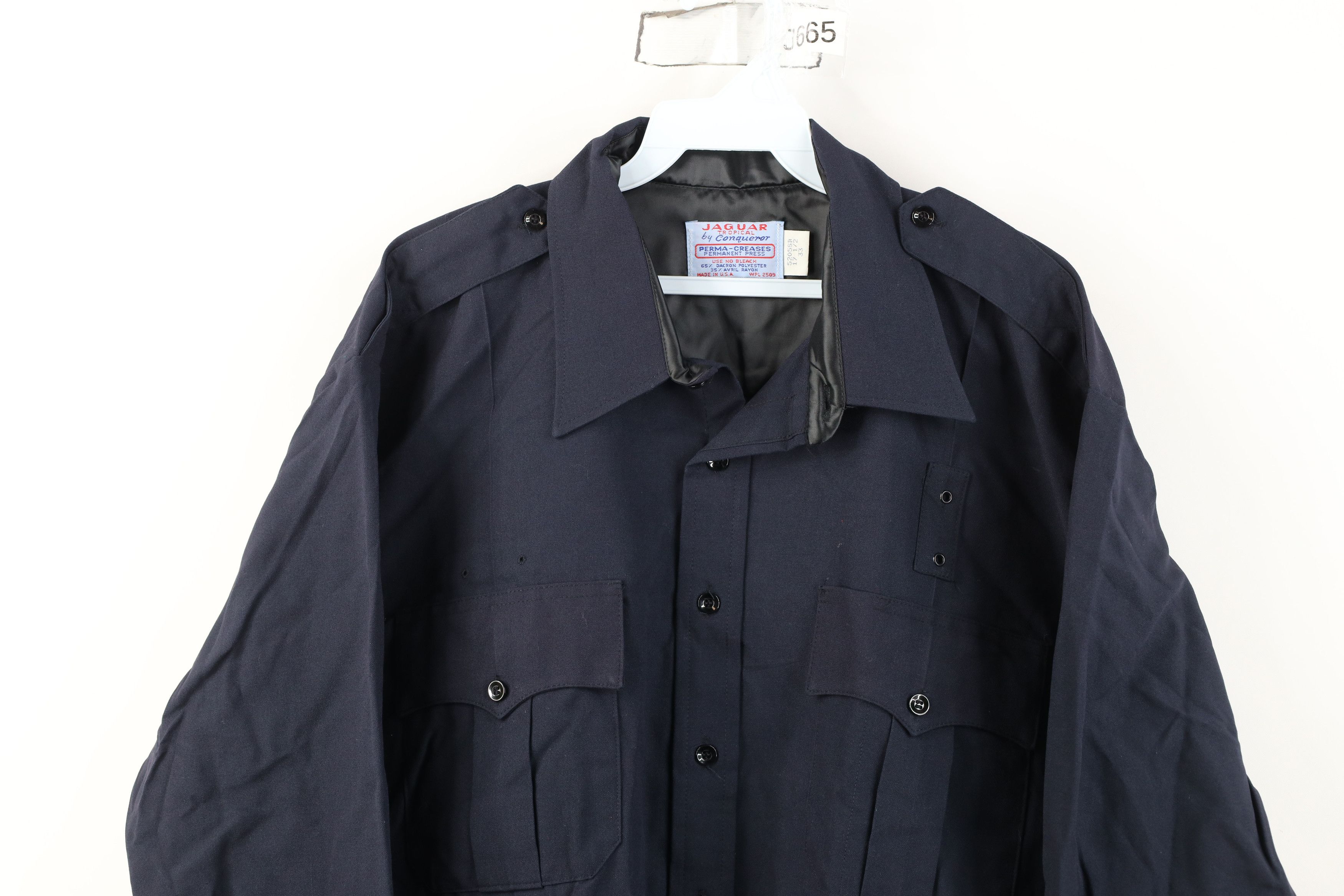 Vintage Vintage 70s Military Gabardine Blend Knit Button Shirt USA Size US M / EU 48-50 / 2 - 2 Thumbnail