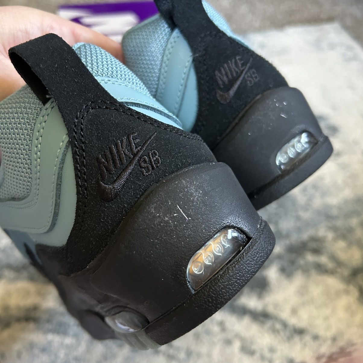 Nike SB HF7812-400 NiKE AiR MAX iSHOD WAiR DENiM TURQUOiSE OBSiDiAN Size US 9.5 / EU 42-43 - 12 Thumbnail