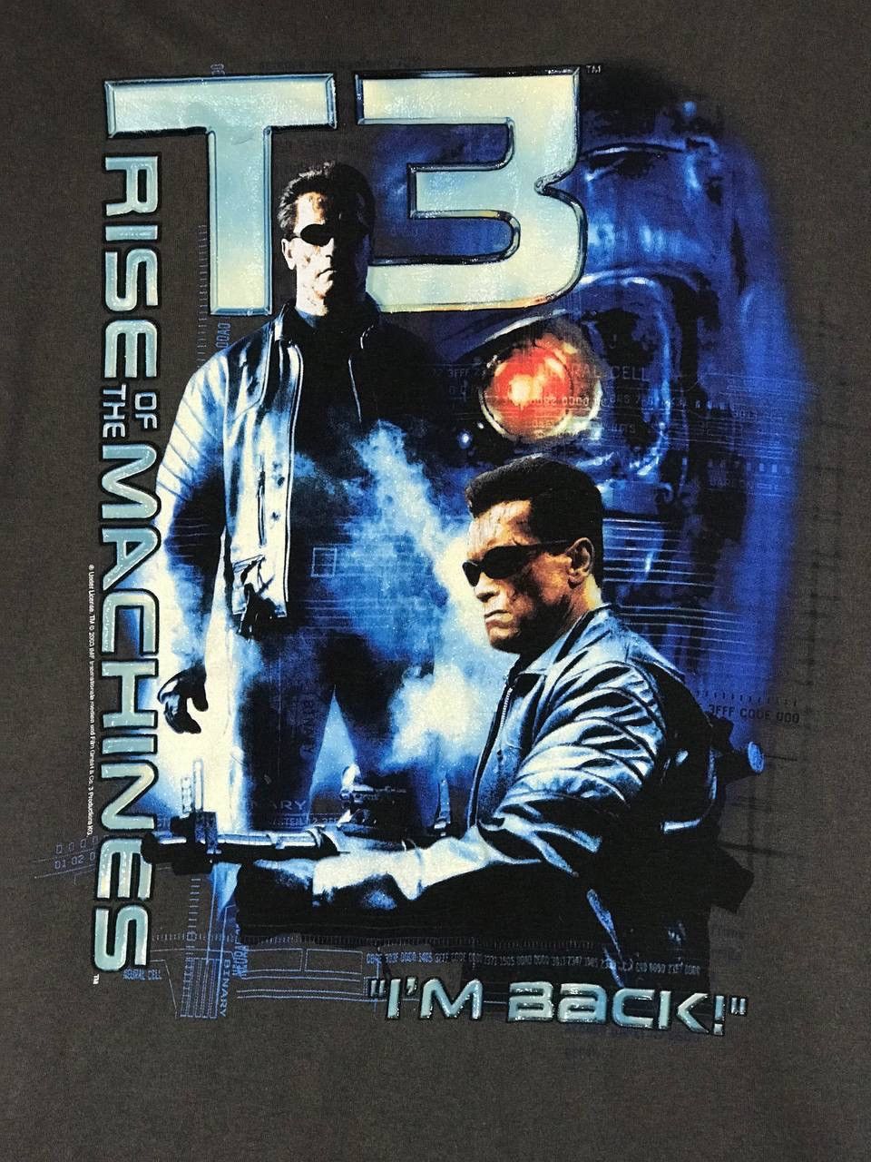 Vintage vintage 2003 Terminator 3 robot cyborg arnold schwezeneiger Size US XL / EU 56 / 4 - 3 Thumbnail