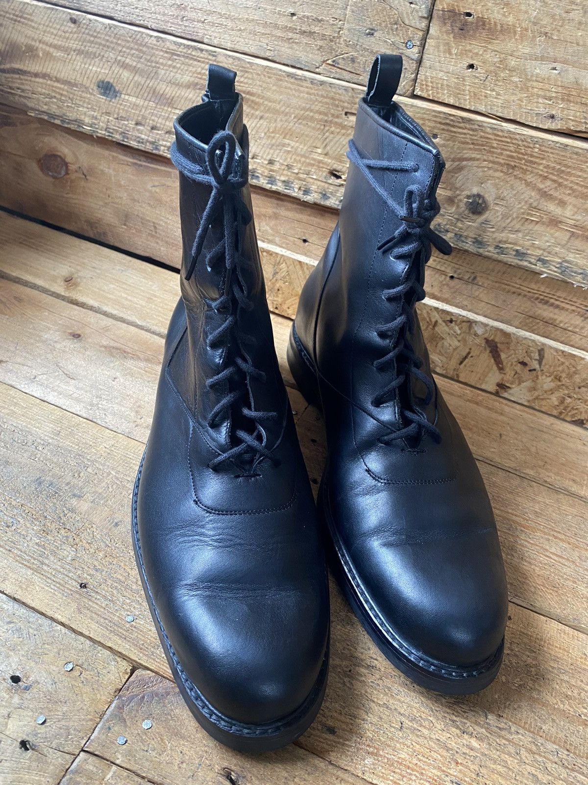 Giuliano Fujiwara × If Six Was Nine Giuano fujiwara x avant black leather combat boots uk 10 Size US 11 / EU 44 - 9 Thumbnail