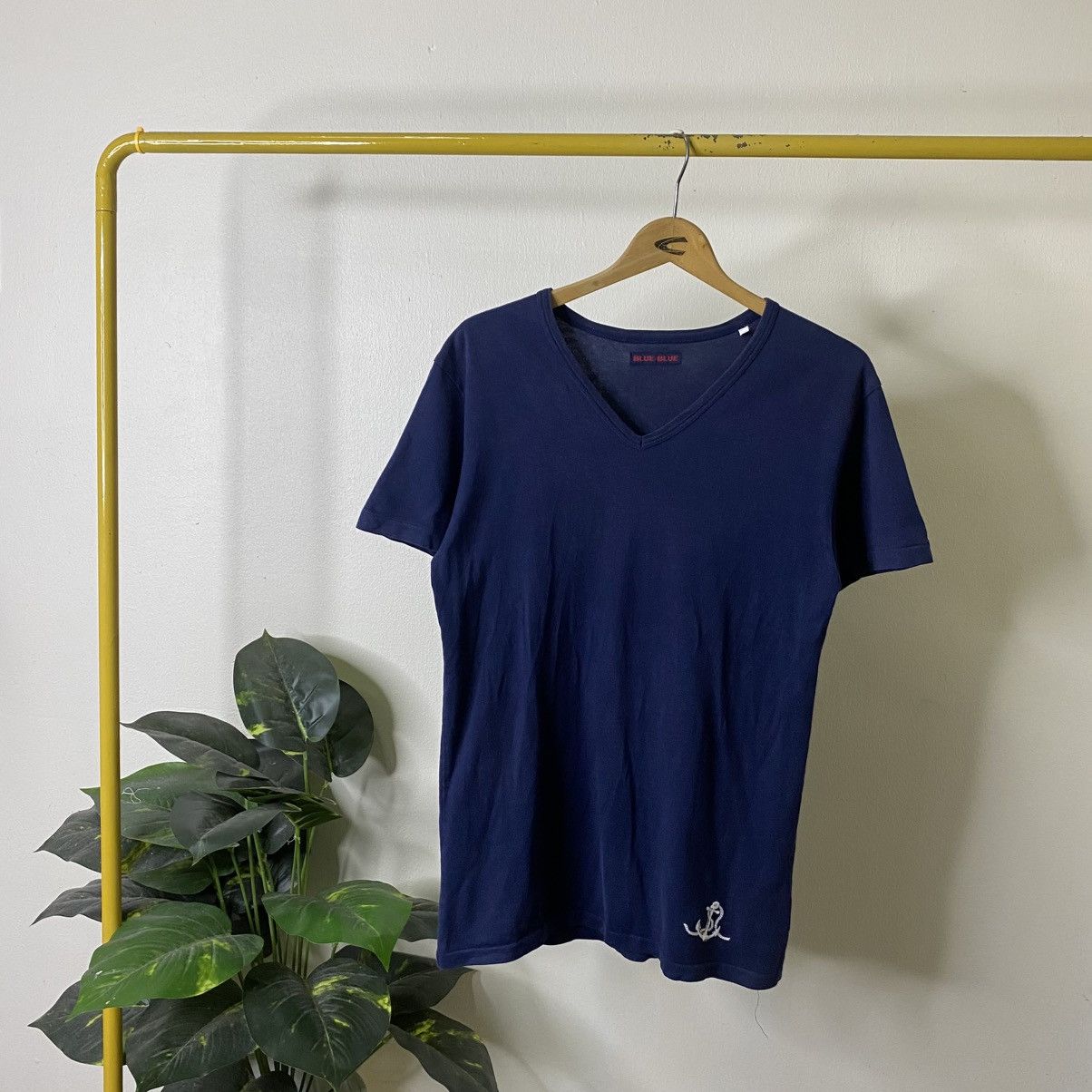 Blue Blue Japan Blue Blue V Neck Navy Blank Tee Size US M / EU 48-50 / 2 - 1 Thumbnail