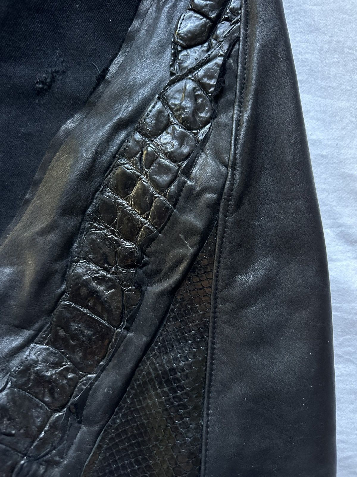 Japanese Brand Shohei Takamiya Full Lace up Crocodile Flares Size US 32 / EU 48 - 9 Thumbnail