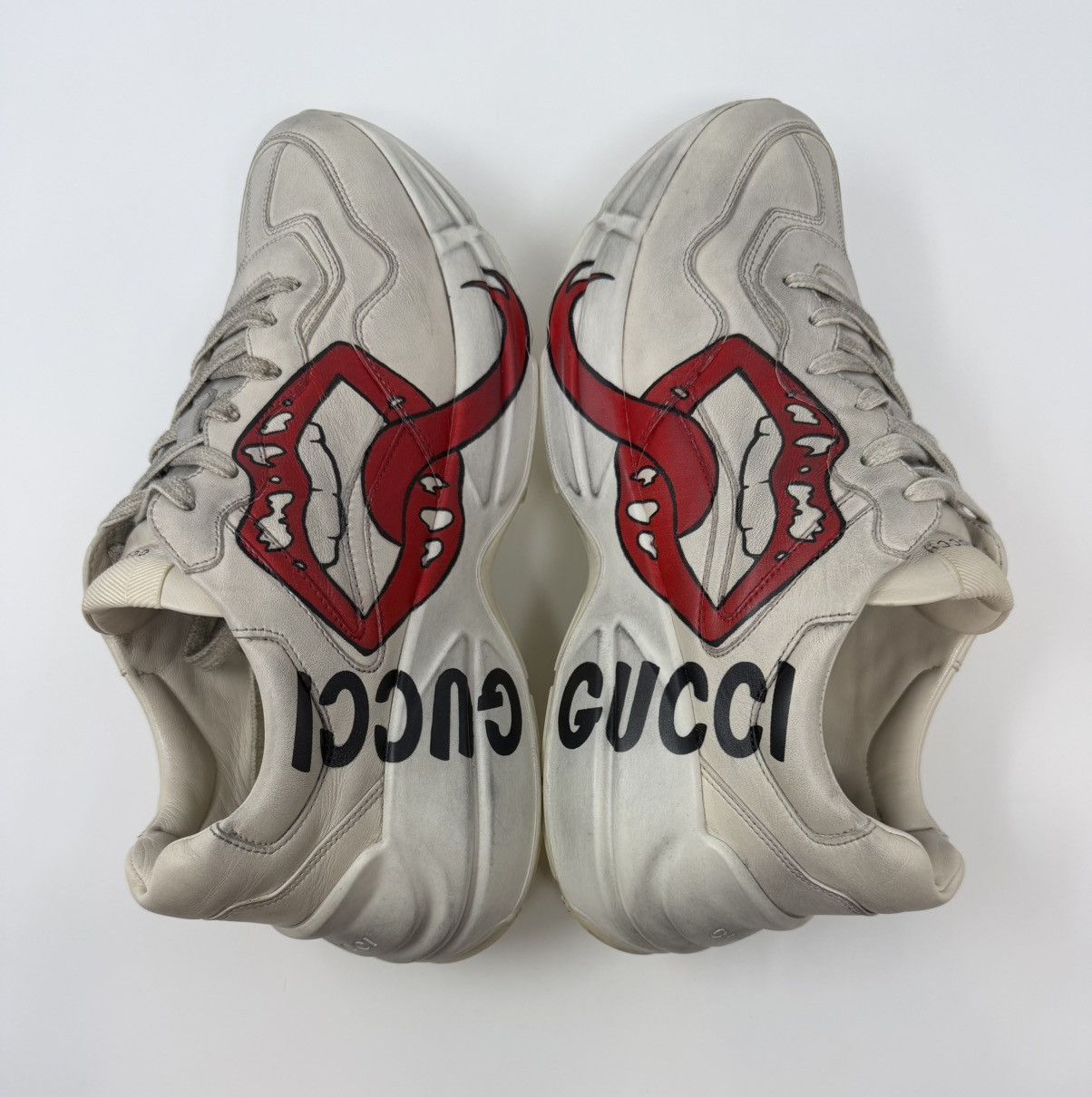 Gucci Gucci Rhyton Lips Leather Sneaker Size US 9 / EU 42 - 3 Thumbnail