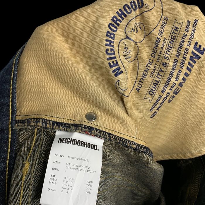 Neighborhood DP Narrow “Metal Savage” Selvedge Denim | L (~34-36