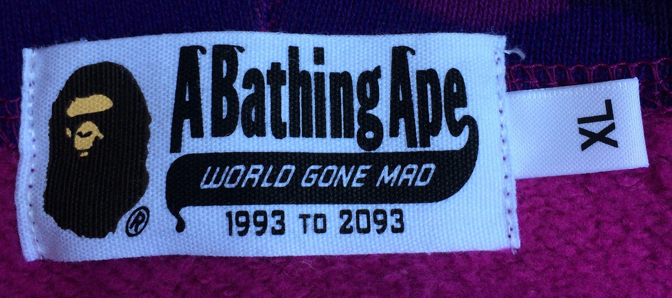 Bape OG Bathing Ape Purple Camo Full Zip Hoodie Size US XL / EU 56 / 4 - 4 Thumbnail