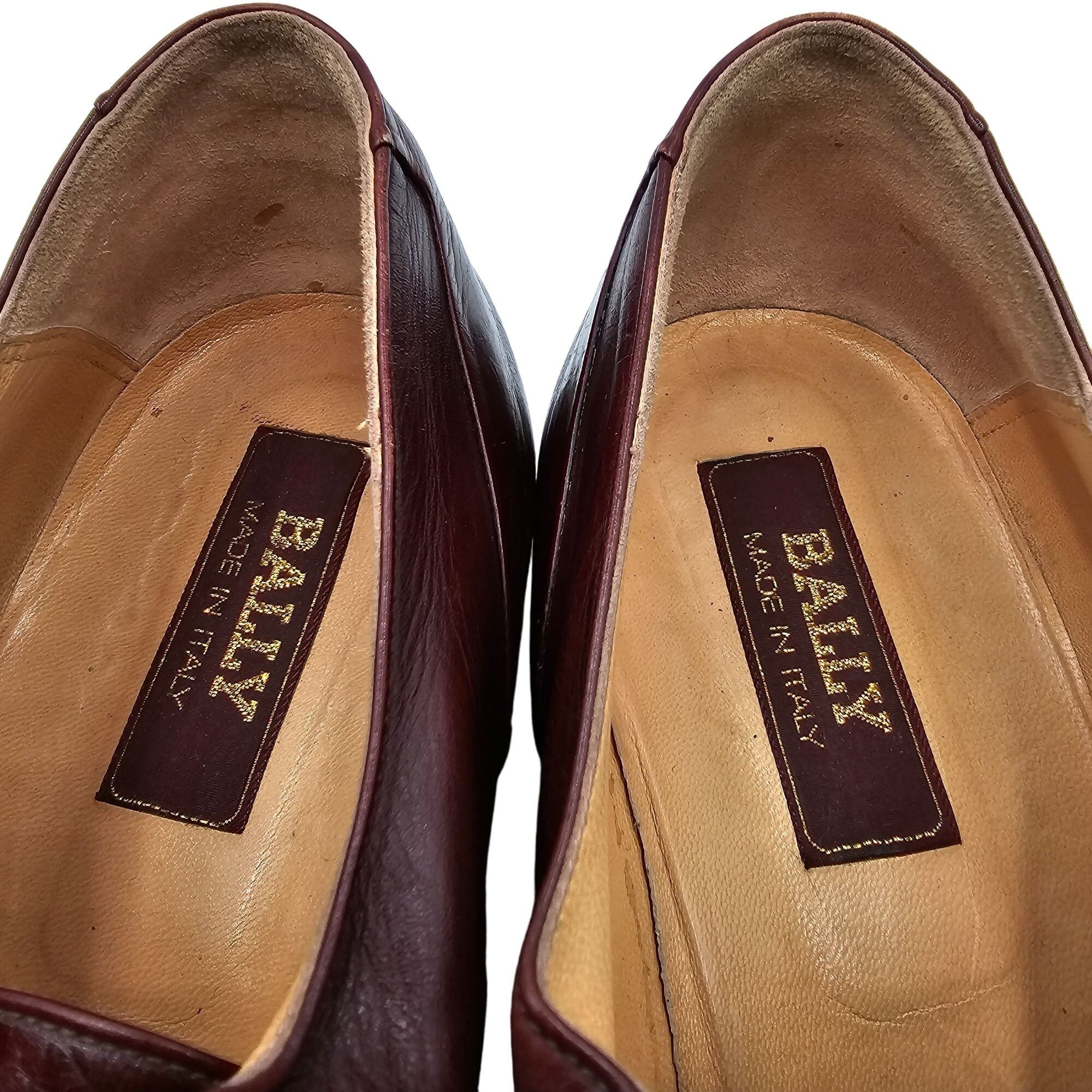 Bally Vintage Bally Italy Dress Shoes Men's 10.5 Burgundy Calfskin Size US 10.5 / EU 43-44 - 3 Thumbnail