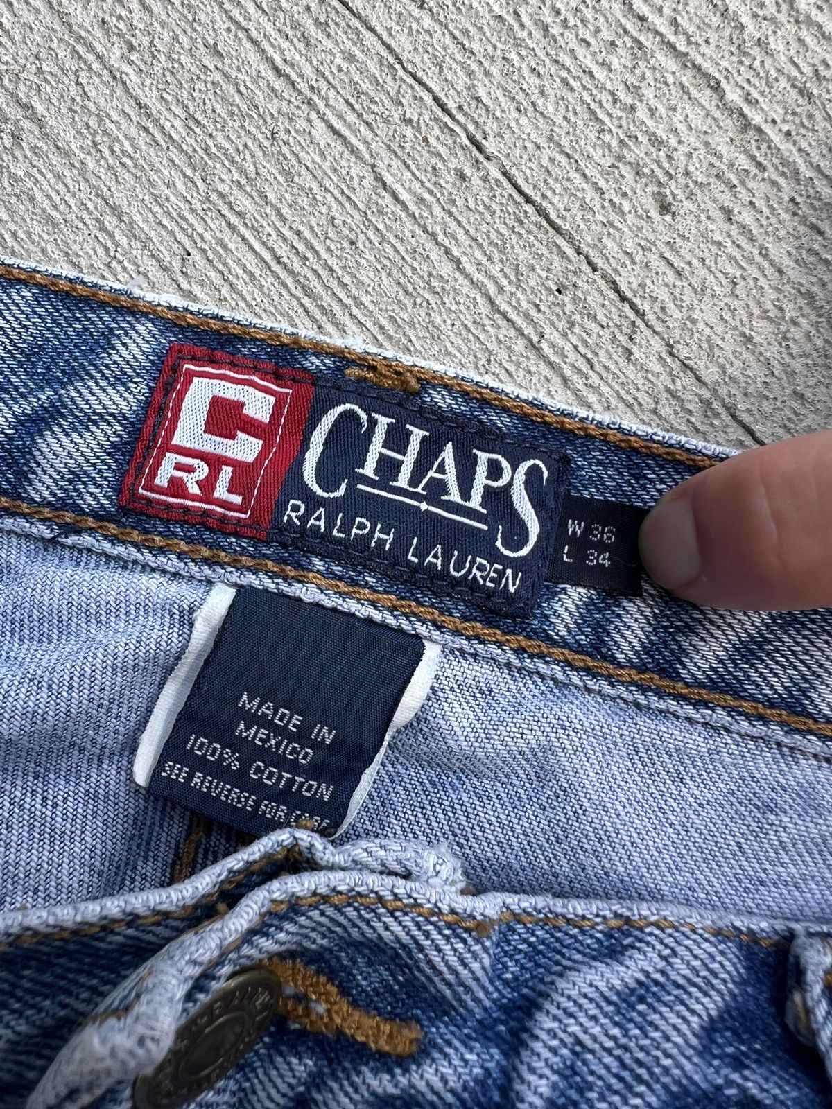 Chaps Ralph Lauren × Vintage Vintage Chaps RL Straight Fit Denim Jeans 36x34 Size US 36 / EU 52 - 5 Thumbnail