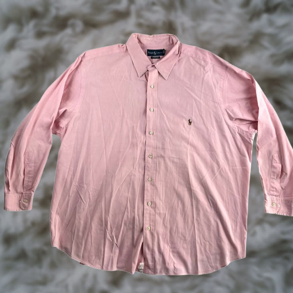 Ralph Lauren Ralph Lauren Shirt Men's Button-Down Pink Cotton Blend 3XLB Size US XXL / EU 58 / 5 - 1 Thumbnail