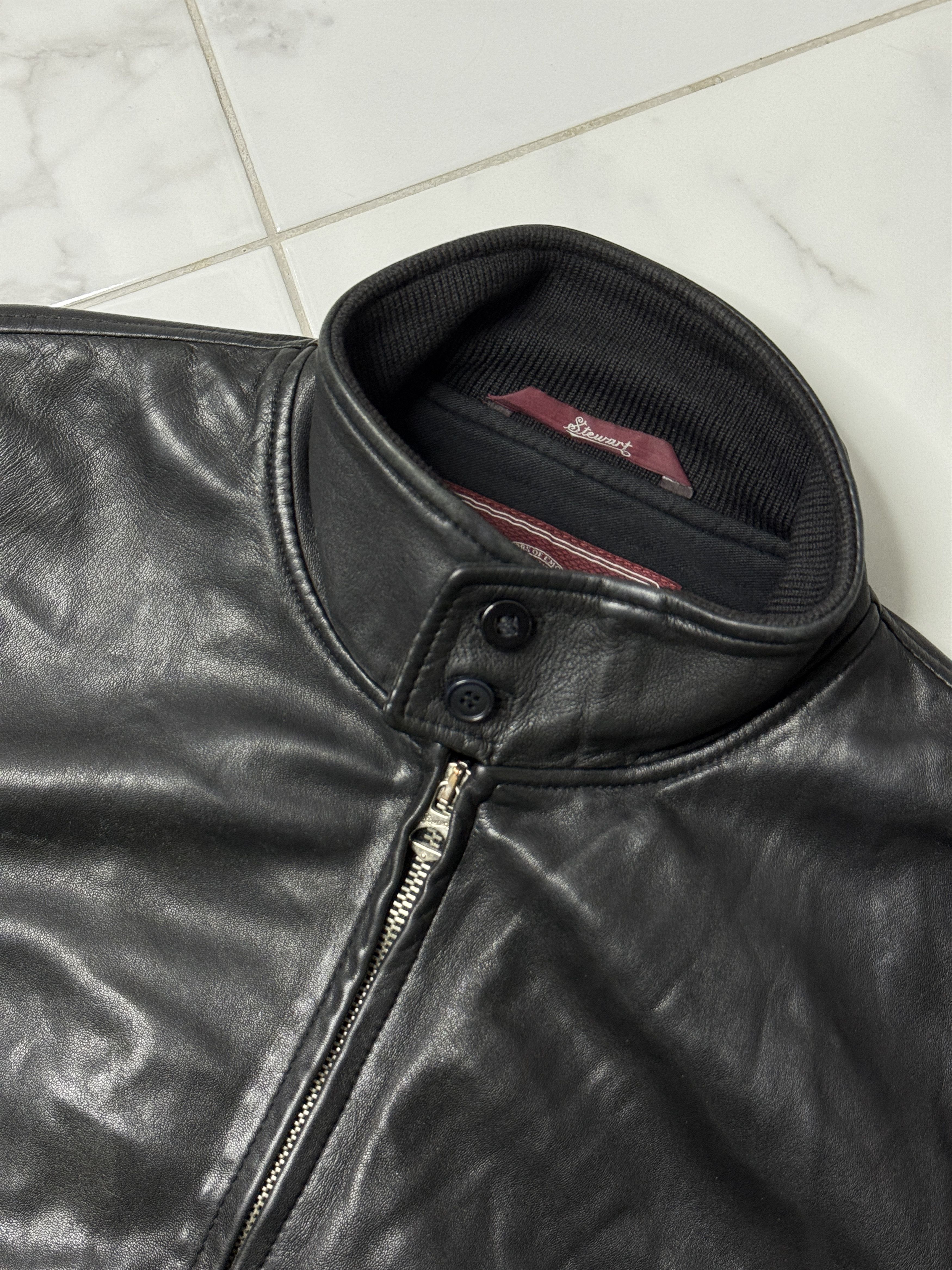 Stewart & Strauss Stewart nuvola montana vintage black leather jacket men’s Size US XL / EU 56 / 4 - 3 Thumbnail