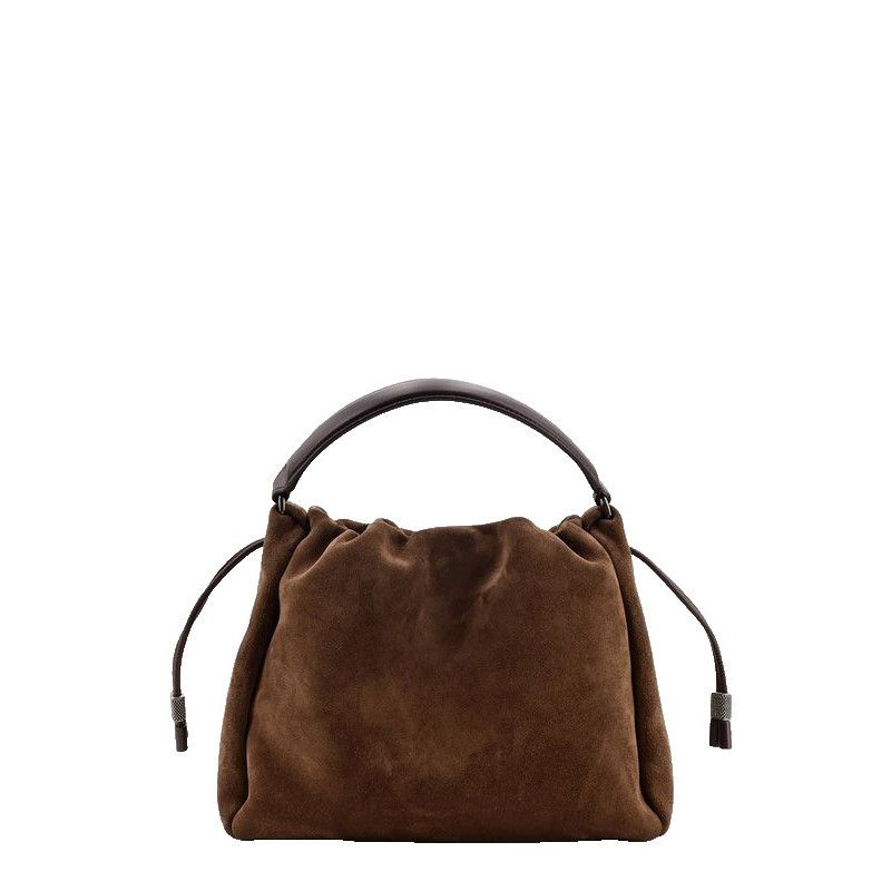 Brunello Cucinelli BRUNELLO CUCINELLI $3200 Caramel Mellow Small Suede Bucket B Size ONE SIZE - 1 Thumbnail