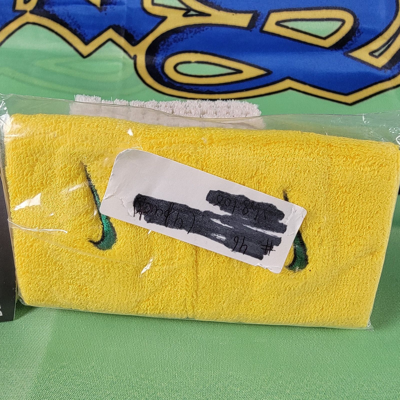 Nike Vintage Retro Nike 2 Double Wide Wristband Yellow/Green 2003 Size ONE SIZE - 1 Thumbnail