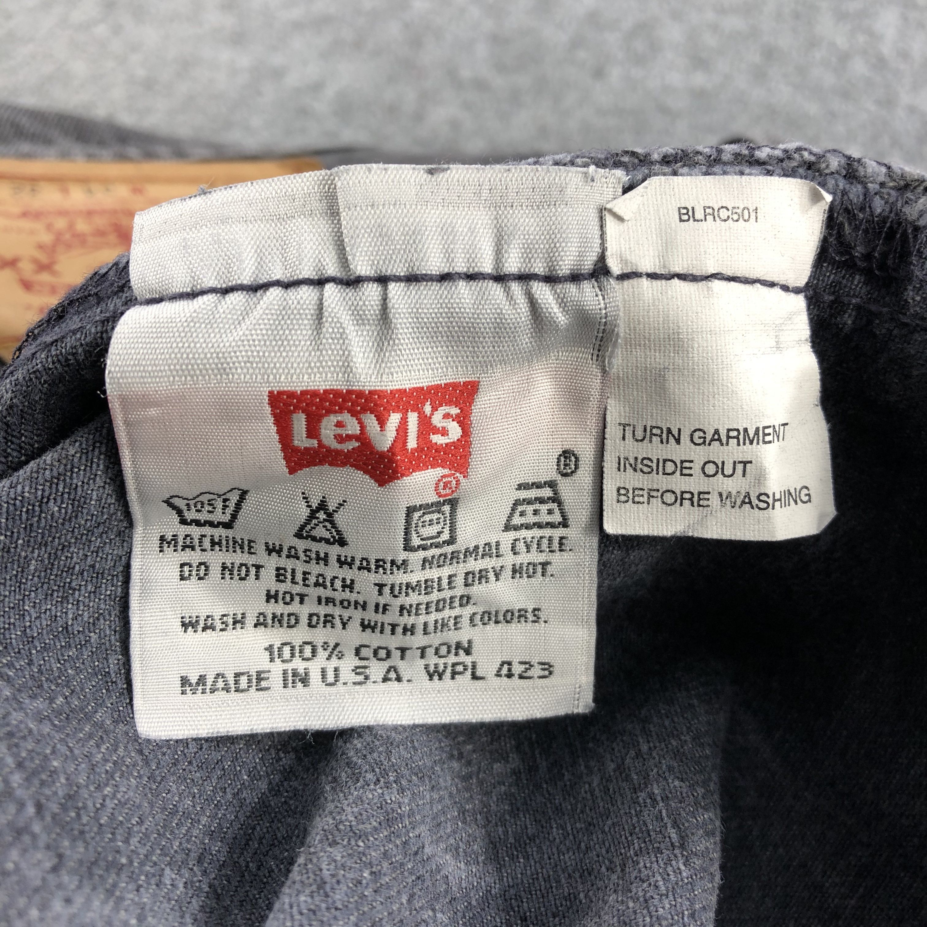 Levi's 90s Vintage Ripped Levis 501 Earth Tone Jeans-J1565 Size US 33 - 14 Thumbnail