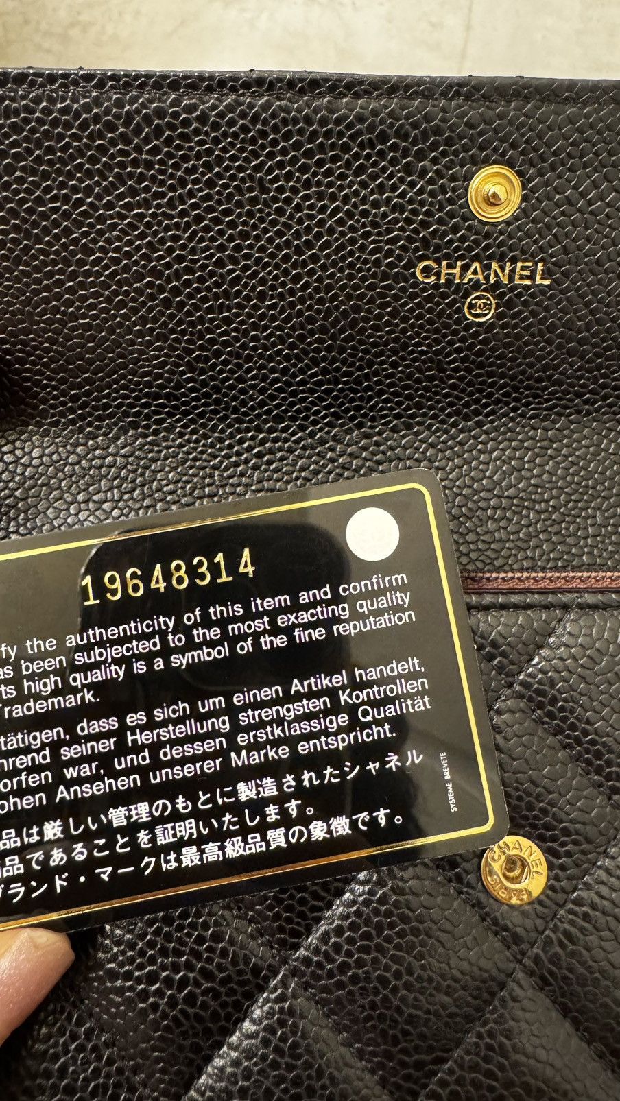 Chanel Chanel Black Quilted Caviar Long Flap Wallet Size ONE SIZE - 12 Thumbnail