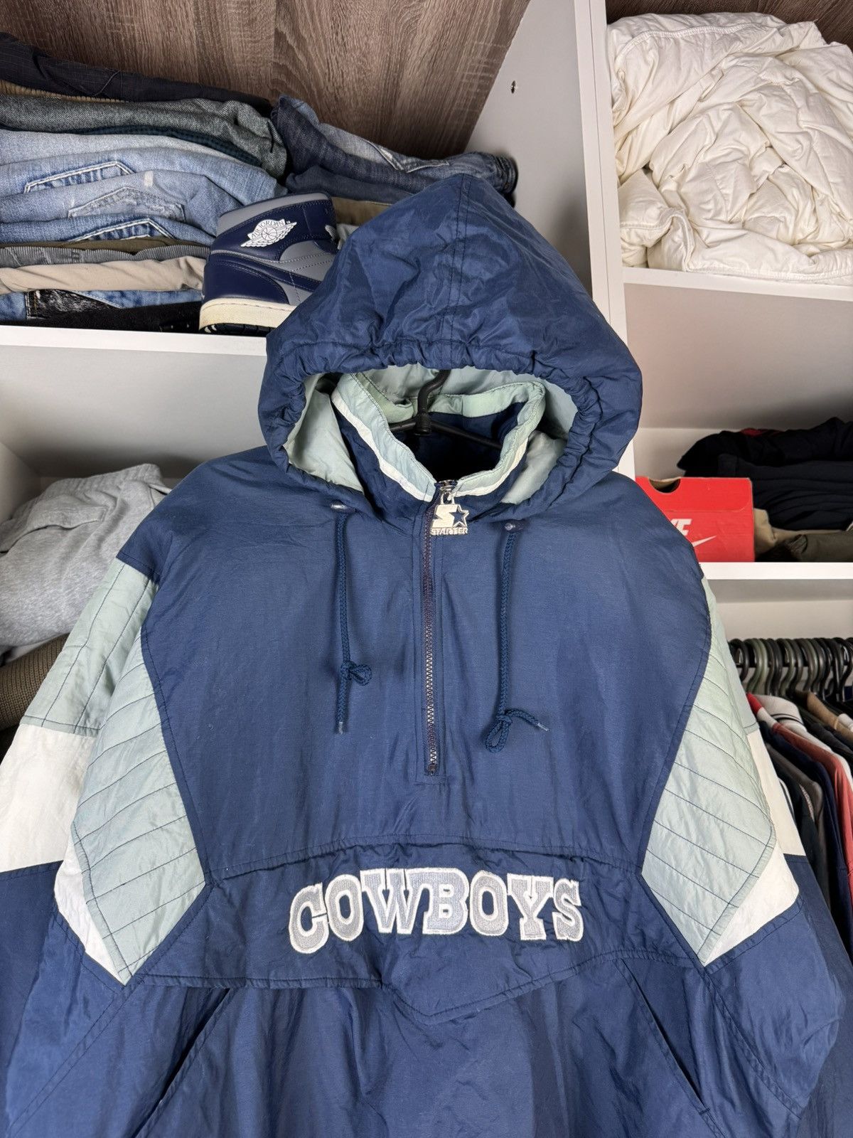 Starter Vintage Starter Dallas Cowboys NFL Insulated Anorak Jacket Size US L / EU 52-54 / 3 - 2 Thumbnail