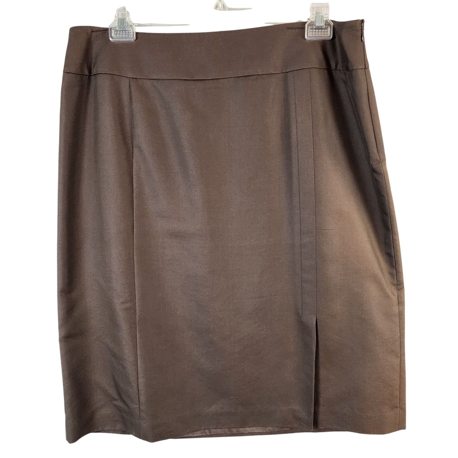 Other Kate Hill Straight Skirt Women’s Size 16 Brown Cotton/Silk Size 38" / US 16 / IT 52 - 1 Thumbnail