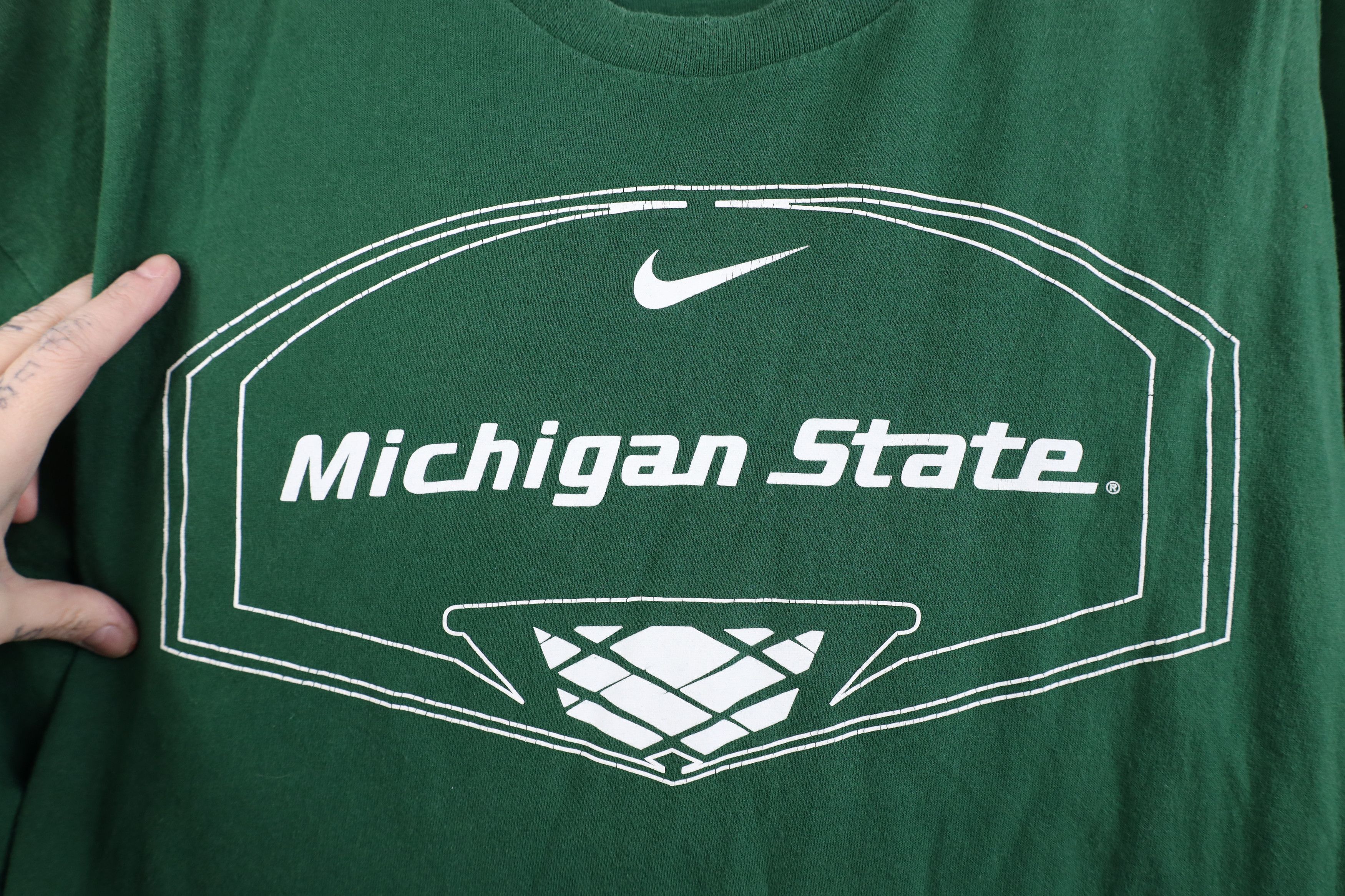 Nike Vintage Nike Michigan State University Basketball T-Shirt Size US XL / EU 56 / 4 - 4 Thumbnail