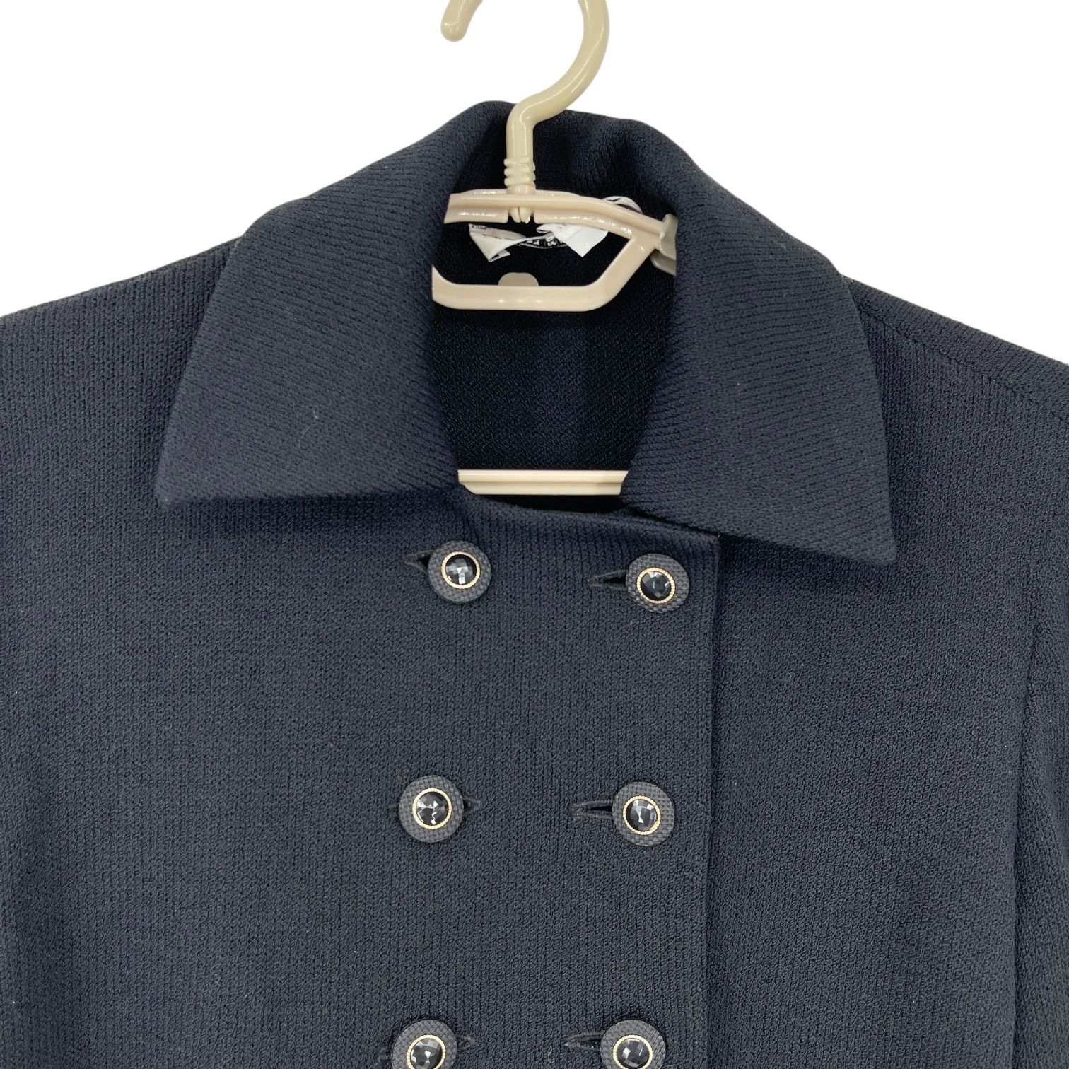 St. John St. John Black Sweater Blazer Jacket Double Breasted Size 4 Size S / US 4 / IT 40 - 2 Thumbnail