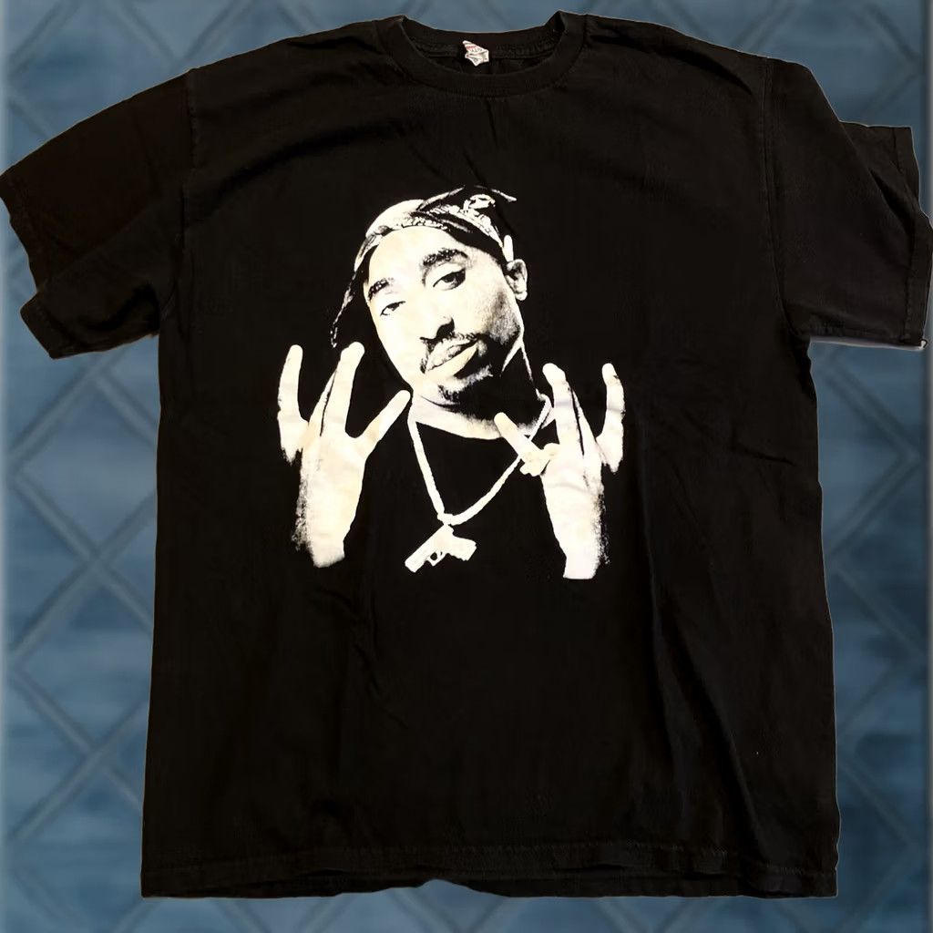 Vintage VINTAGE Alstyle Men's T-Shirt Westside Black 2Pac Tupac Shakur Rap Hip Hop Music USA L Size US L / EU 52-54 / 3 - 1 Thumbnail