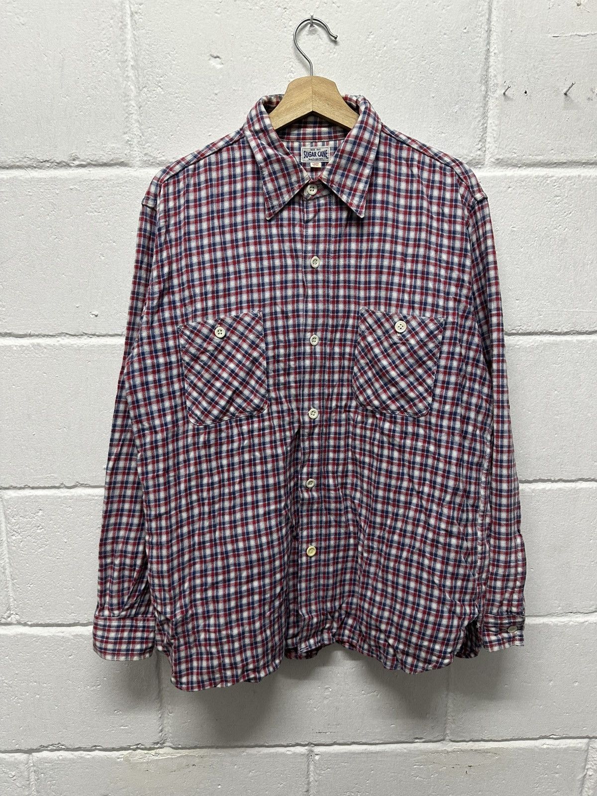 Sugar Cane × Toyo Enterprises Vintage Sugar Cane Flannel Checkered Double Pocket Button Up Size US L / EU 52-54 / 3 - 2 Thumbnail