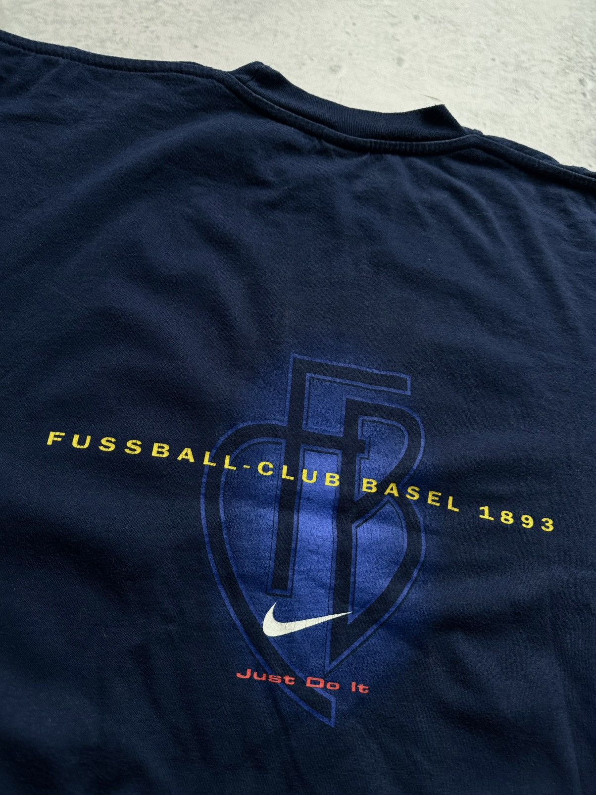 Nike × Vintage 💙Nike Beautiful FCB Football Club Basel Just Do It Size US XL / EU 56 / 4 - 3 Thumbnail