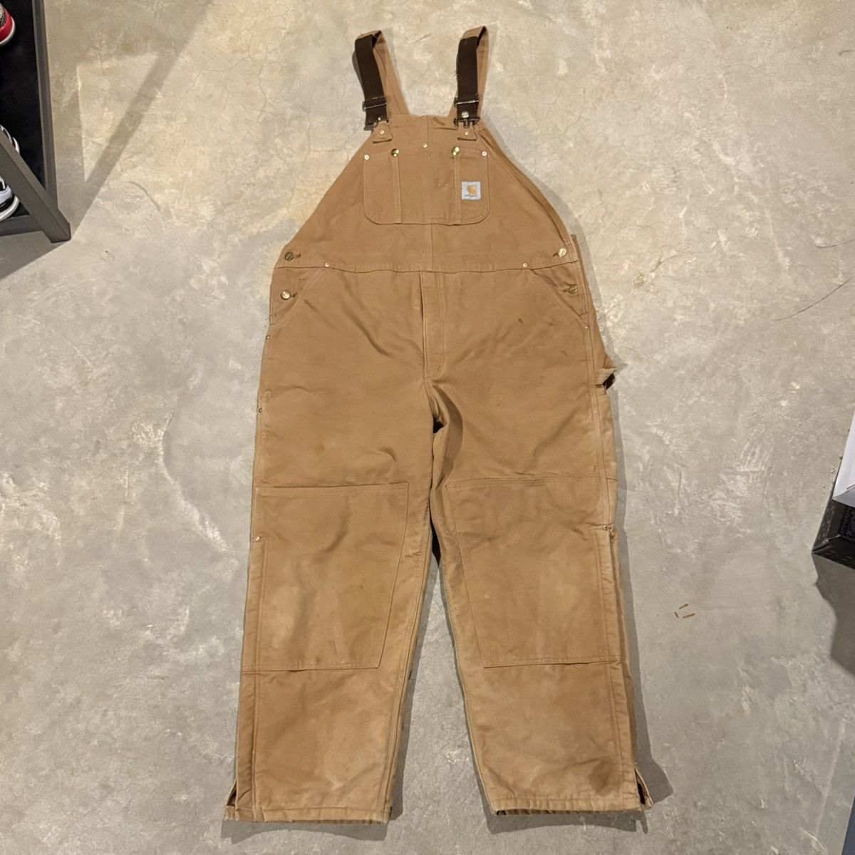 Carhartt Vtg Carhartt R02 Faded Double Knee Insulated Bib Overalls Size US 44 / EU 60 - 1 Thumbnail