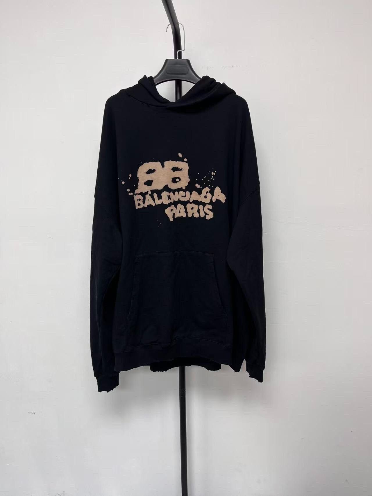 Balenciaga Balenciaga Logo Print Oversized Hooded Sweatshirt Men's Size US XS / EU 42 / 0 - 1 Thumbnail