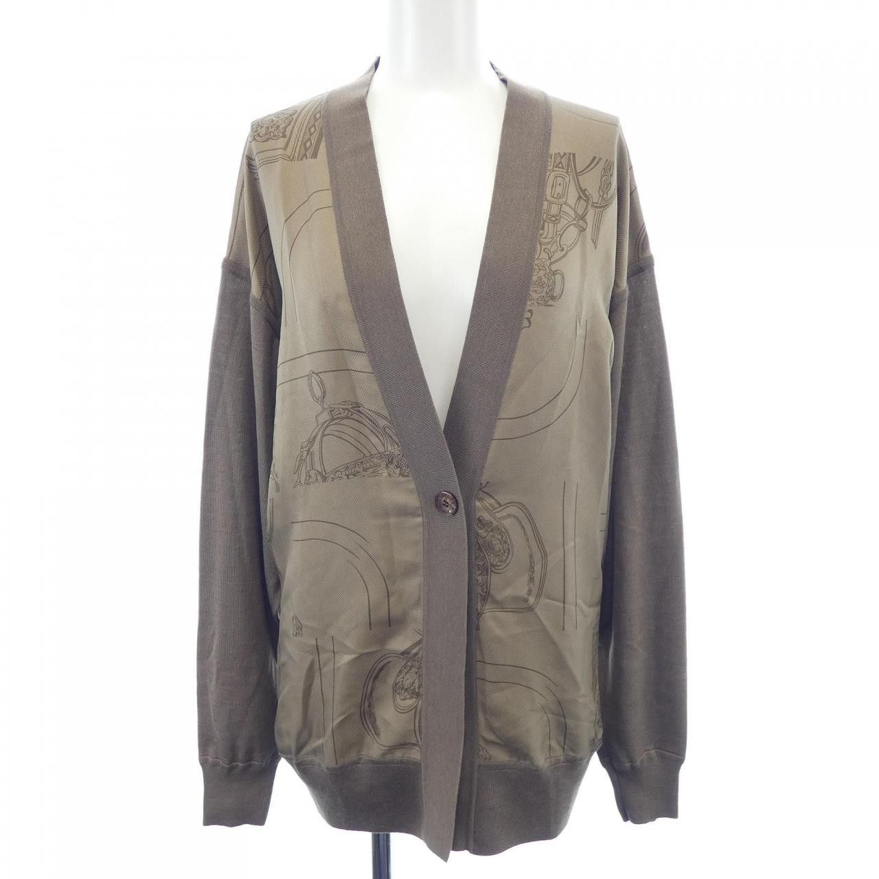 Hermes Hermes Hermes Twillene Silk Cardigan Textile Tops DUTY FREE for USA Size ONE SIZE - 1 Thumbnail