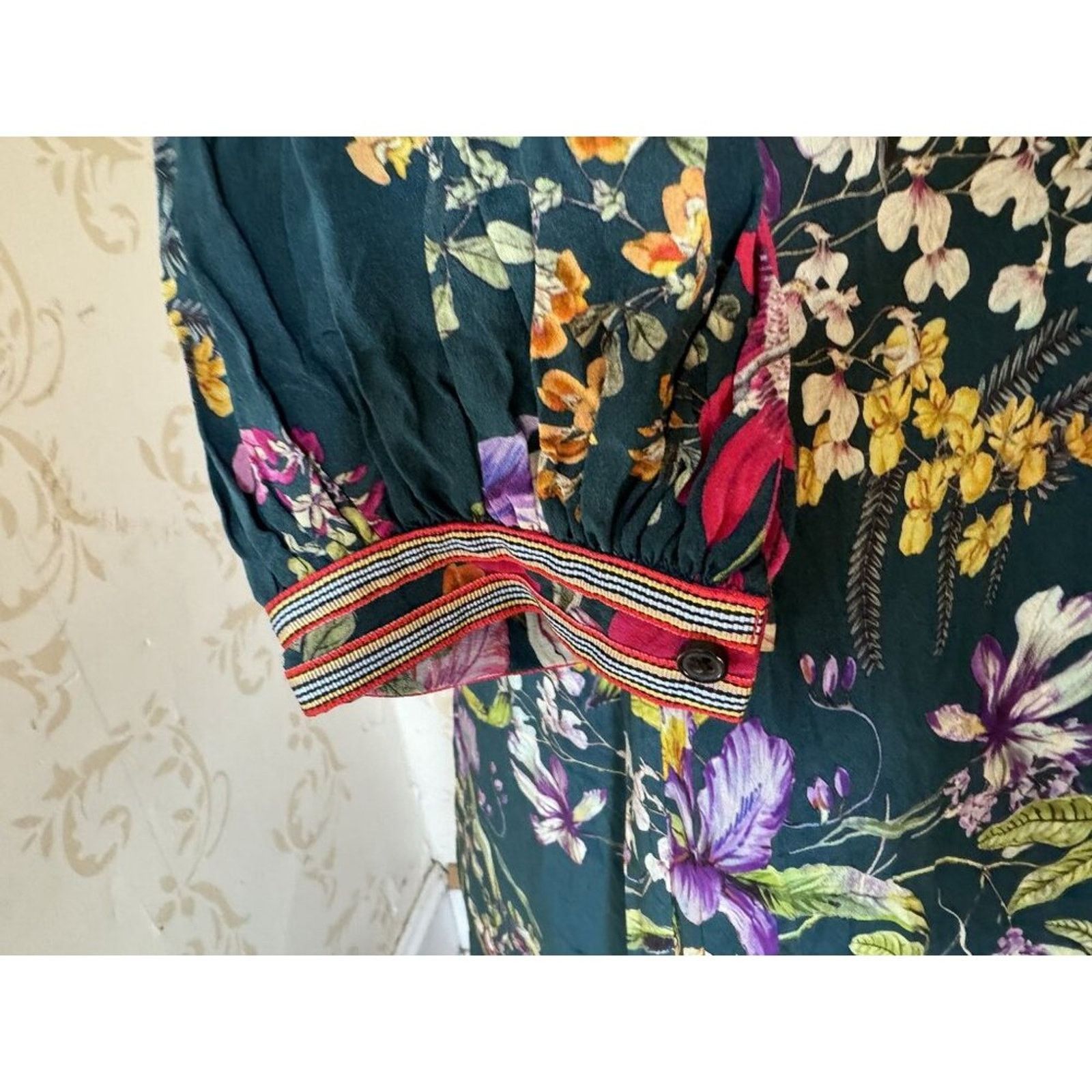 Sachin & Babi Ladies 8 Sachin & Babin Stunning 100% Silk Floral Maxi Dress Size M / US 6-8 / IT 42-44 - 5 Thumbnail