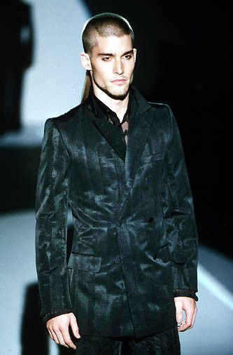 GUCCI double breasted moiré suit by Tom Ford