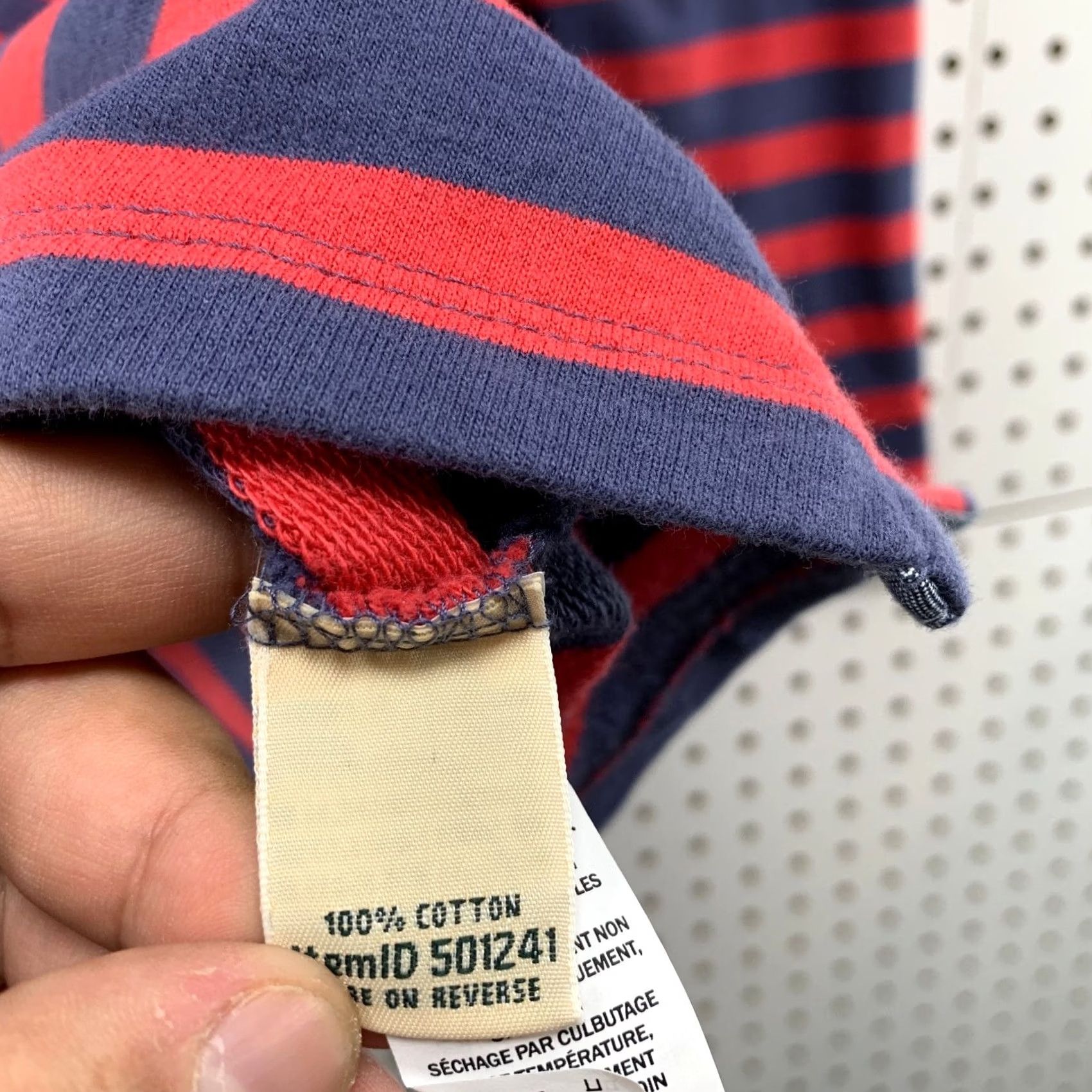 Vintage L.L.Bean Soft Cotton Rugby Henley Pullover Sweatshirt Womens Large Blue Red Size L / US 10 / IT 46 - 5 Thumbnail
