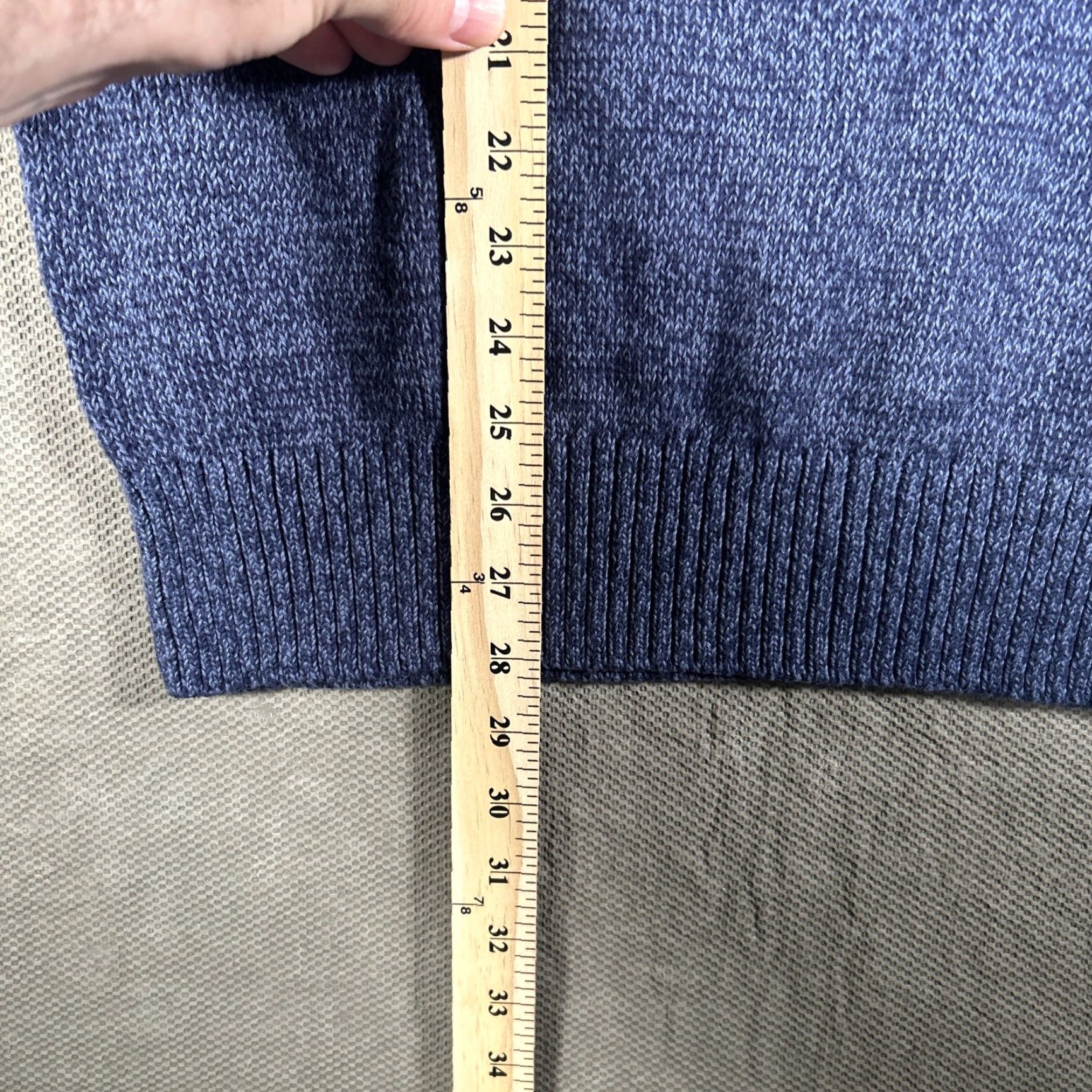Vintage St Johns Bay Sweater L Blue Eclipse Quarter Zip Zip Neck Men Large Pullover Size US L / EU 52-54 / 3 - 7 Thumbnail