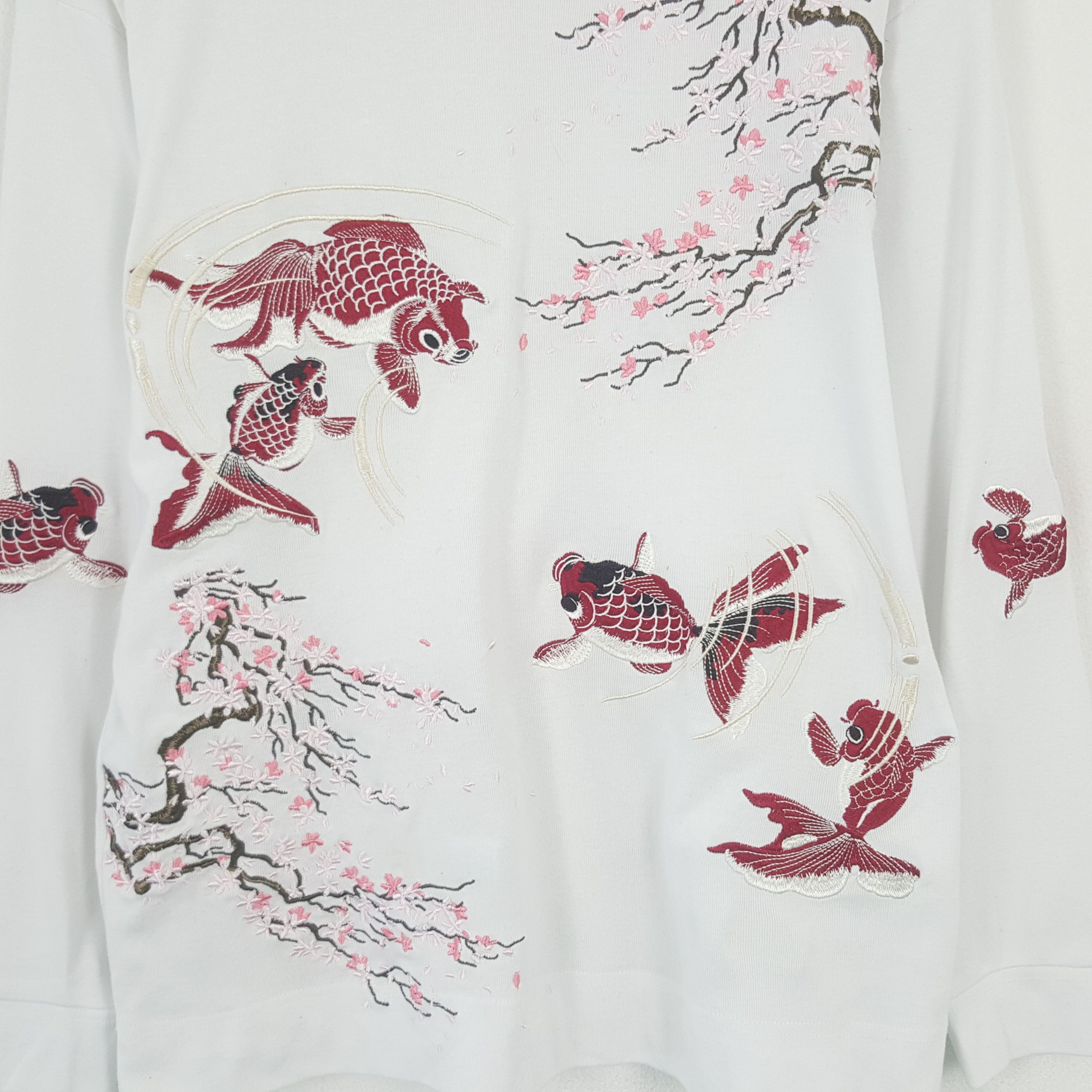 Japanese Brand × Vintage Vintage Embroidery Fist Koi Japanese Clasic Sweatshirt Size US S / EU 44-46 / 1 - 2 Thumbnail