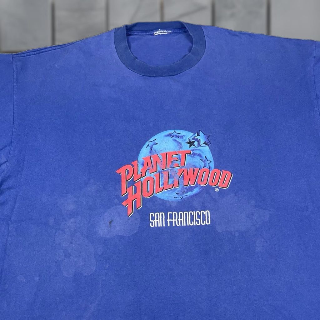 Planet Hollywood VINTAGE Planet Hollywood Shirt Adult XL Blue 1990s Size US XL / EU 56 / 4 - 1 Thumbnail