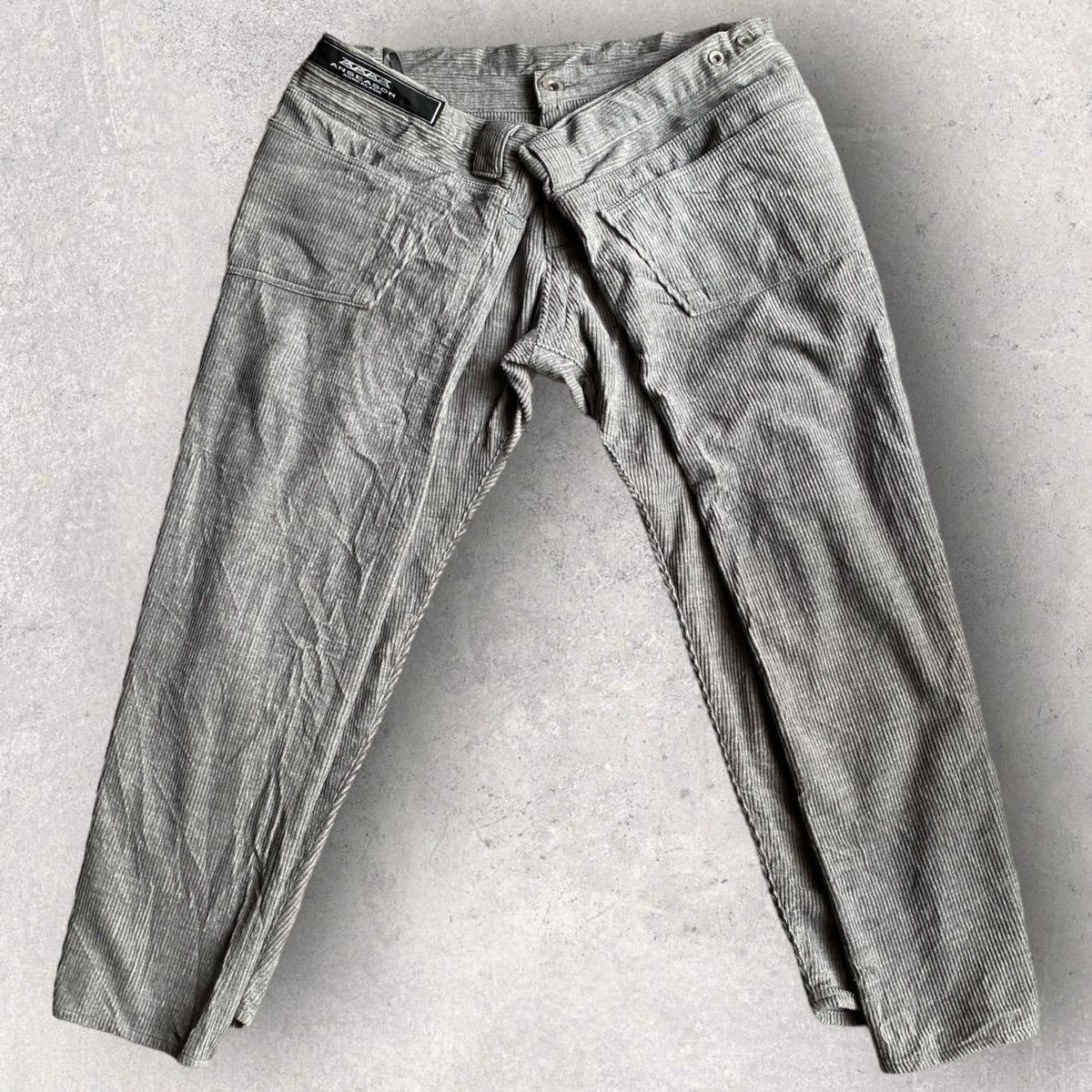 ANREALAGE Anrealage Wrap Grey Corduroy Pants Size US 32 / EU 48 - 1 Thumbnail